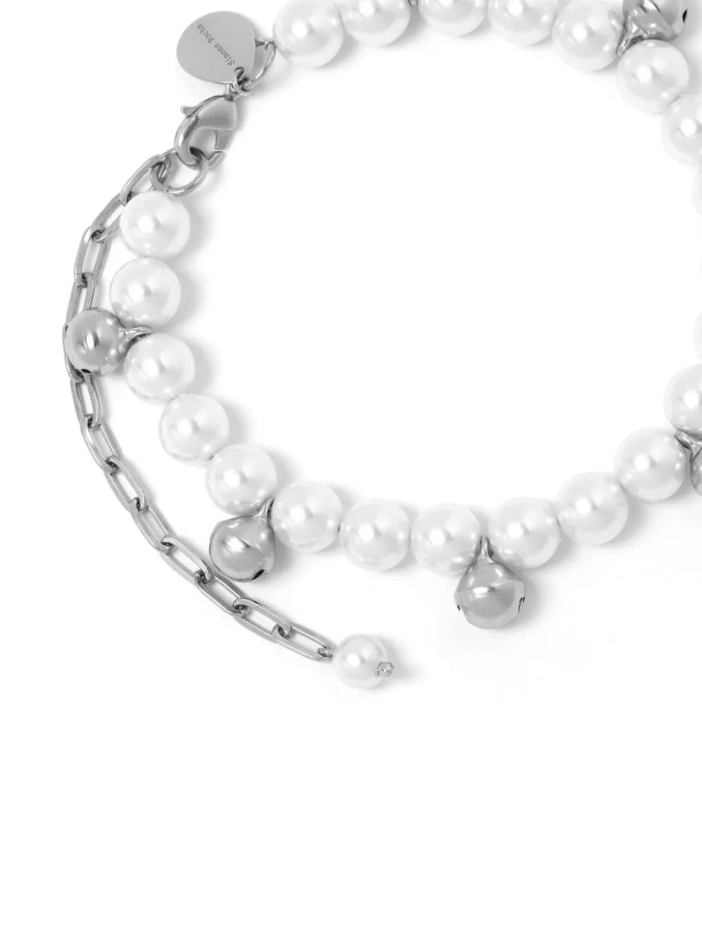 Bracciale con perle finte in bianco di Simone rocha - unisex