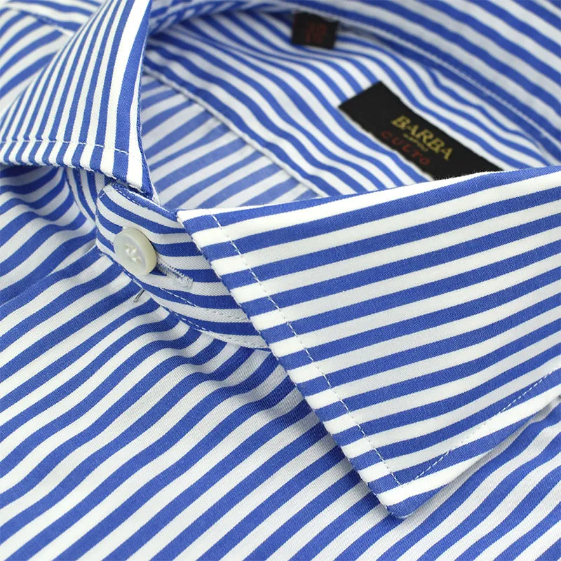 Camicia BARBA Napoli Culto Righe Bianco Azzurro