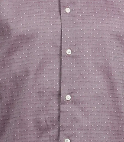 Camicia da uomo con microfantasia collo francese