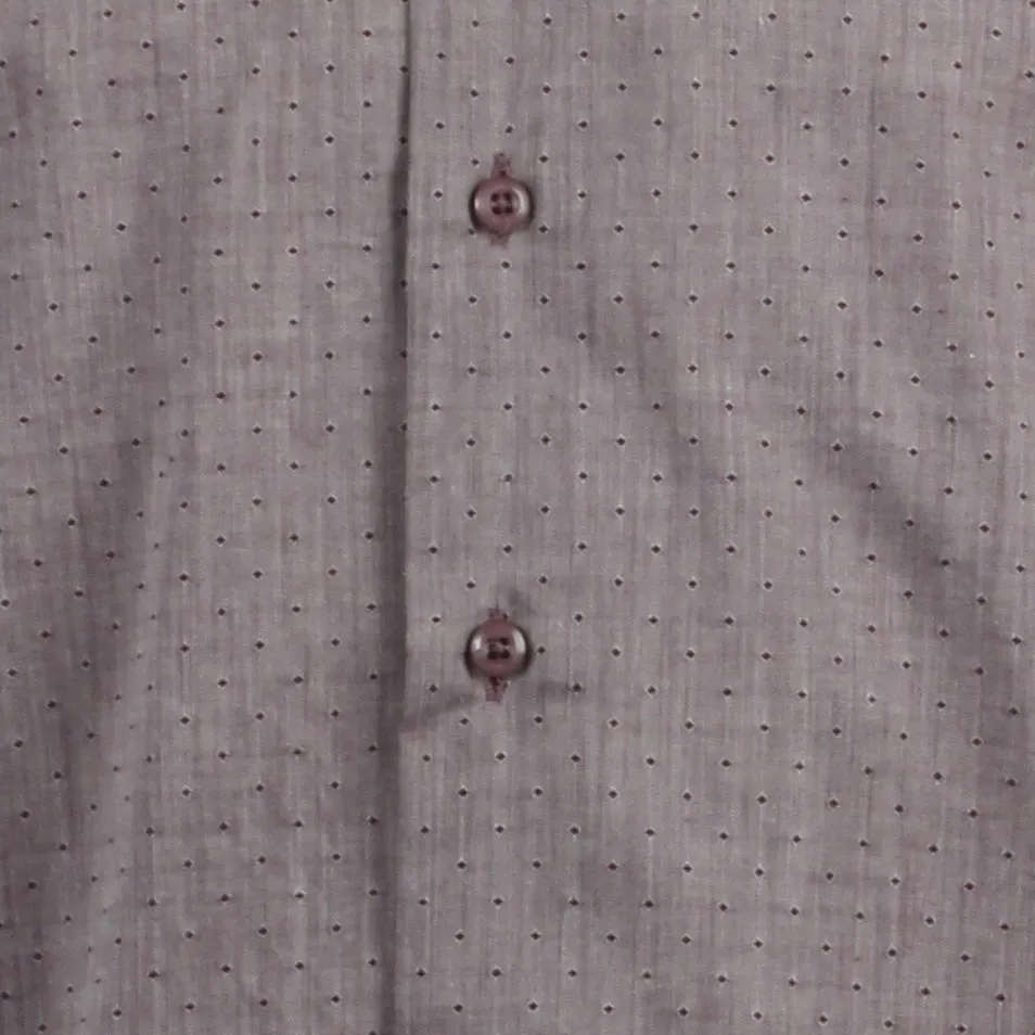 Camicia da uomo con microfantasia collo francese