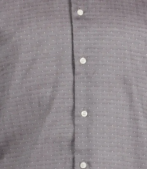Camicia da uomo con microfantasia collo francese