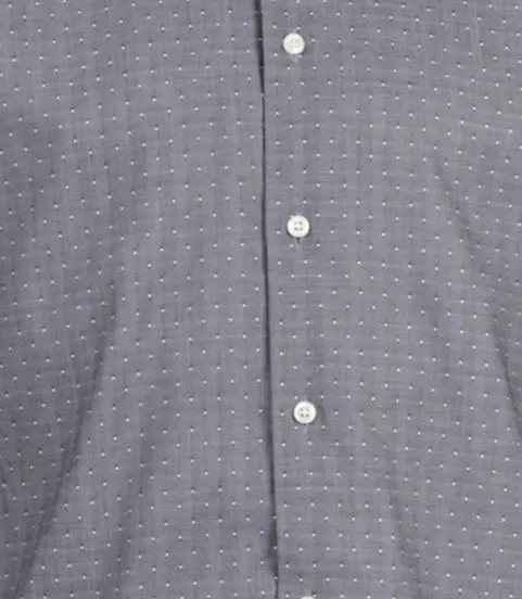 Camicia da uomo con microfantasia collo francese