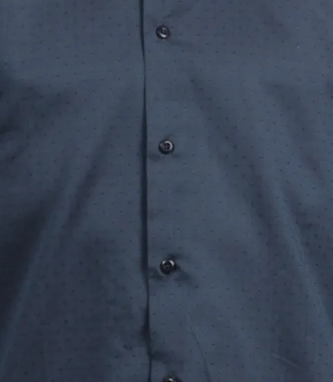 Camicia da uomo con microfantasia collo francese