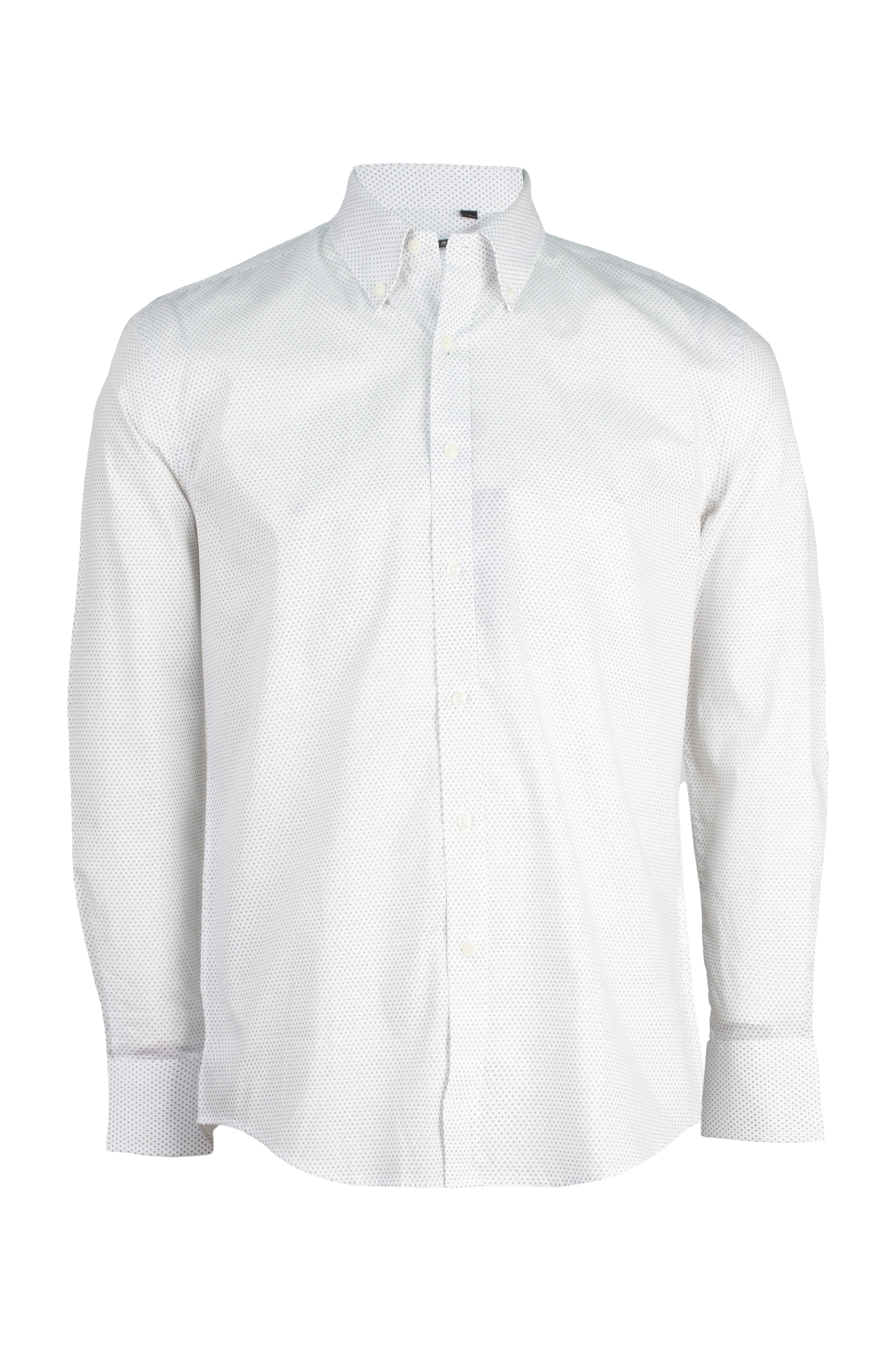 Camicia in cotone microfantasia button down