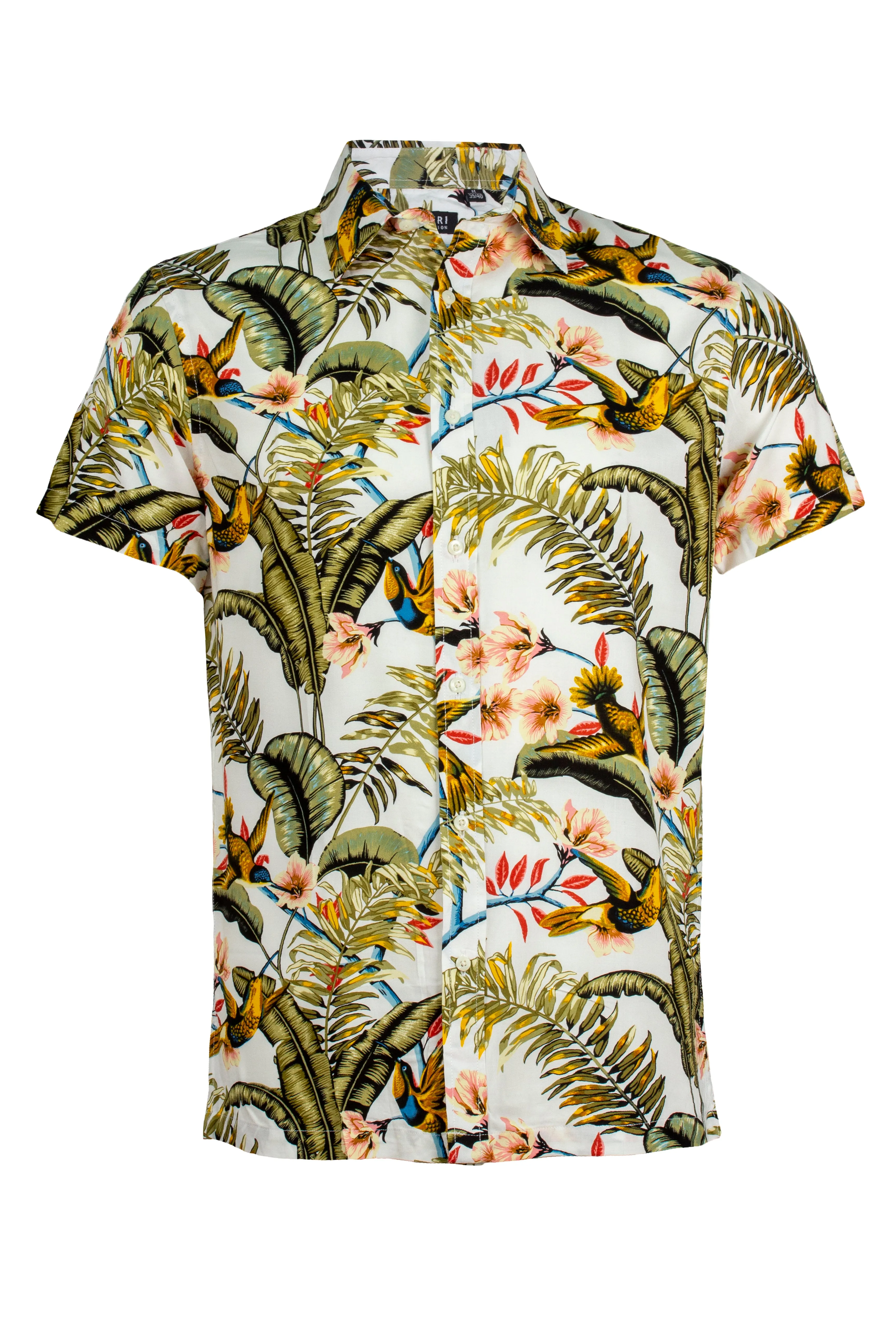 Camicia manica corta con stampa floreale