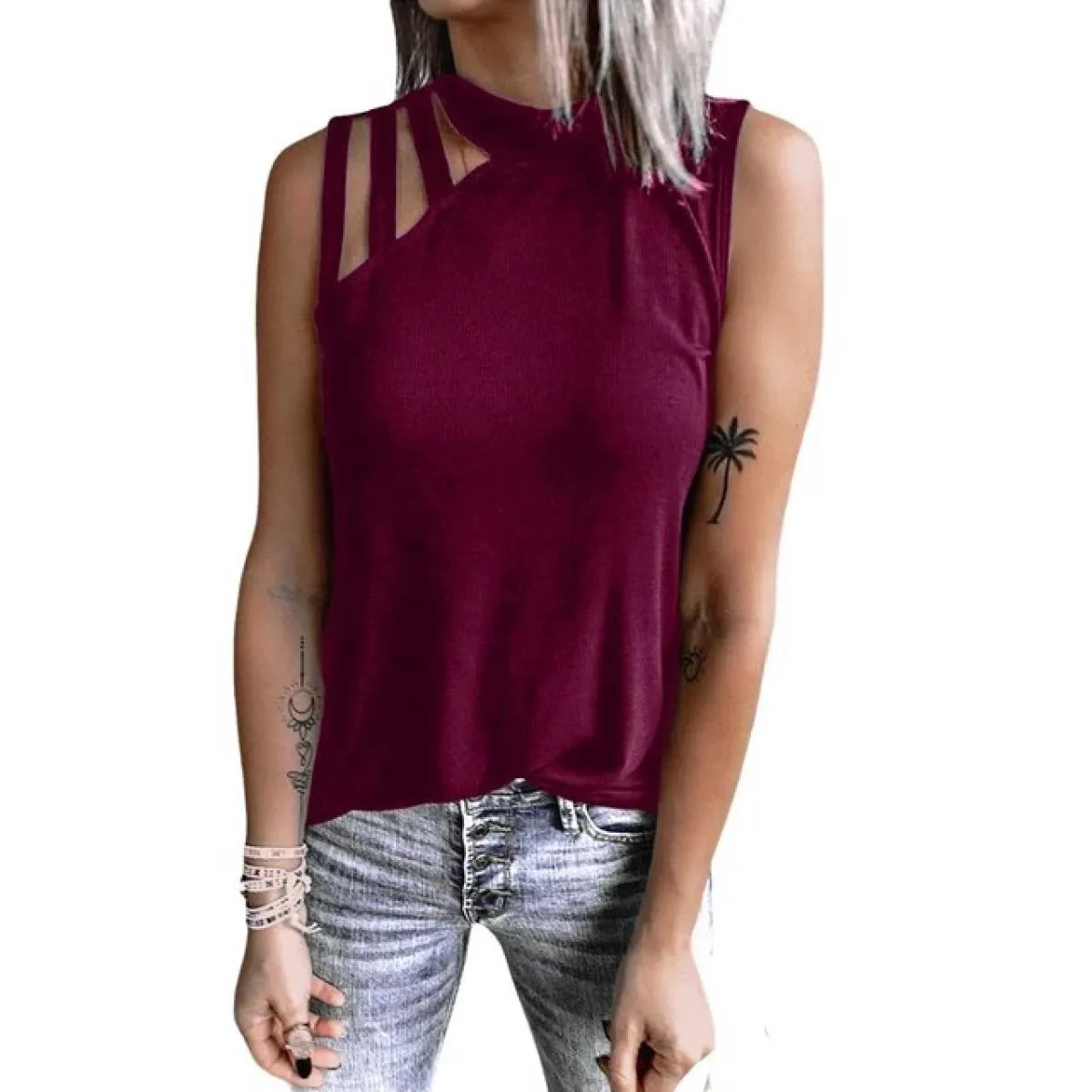 Canotte Abbigliamento donna 2024 Estate Slim Gilet senza maniche Casual Manica corta T-shirt Tees Pullover femminile S M Xxl