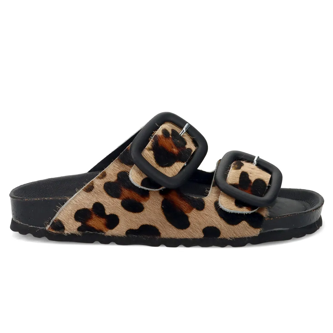 Ciabatta due fasce Bio.Lab Cristal Grace in cavallino leopardato