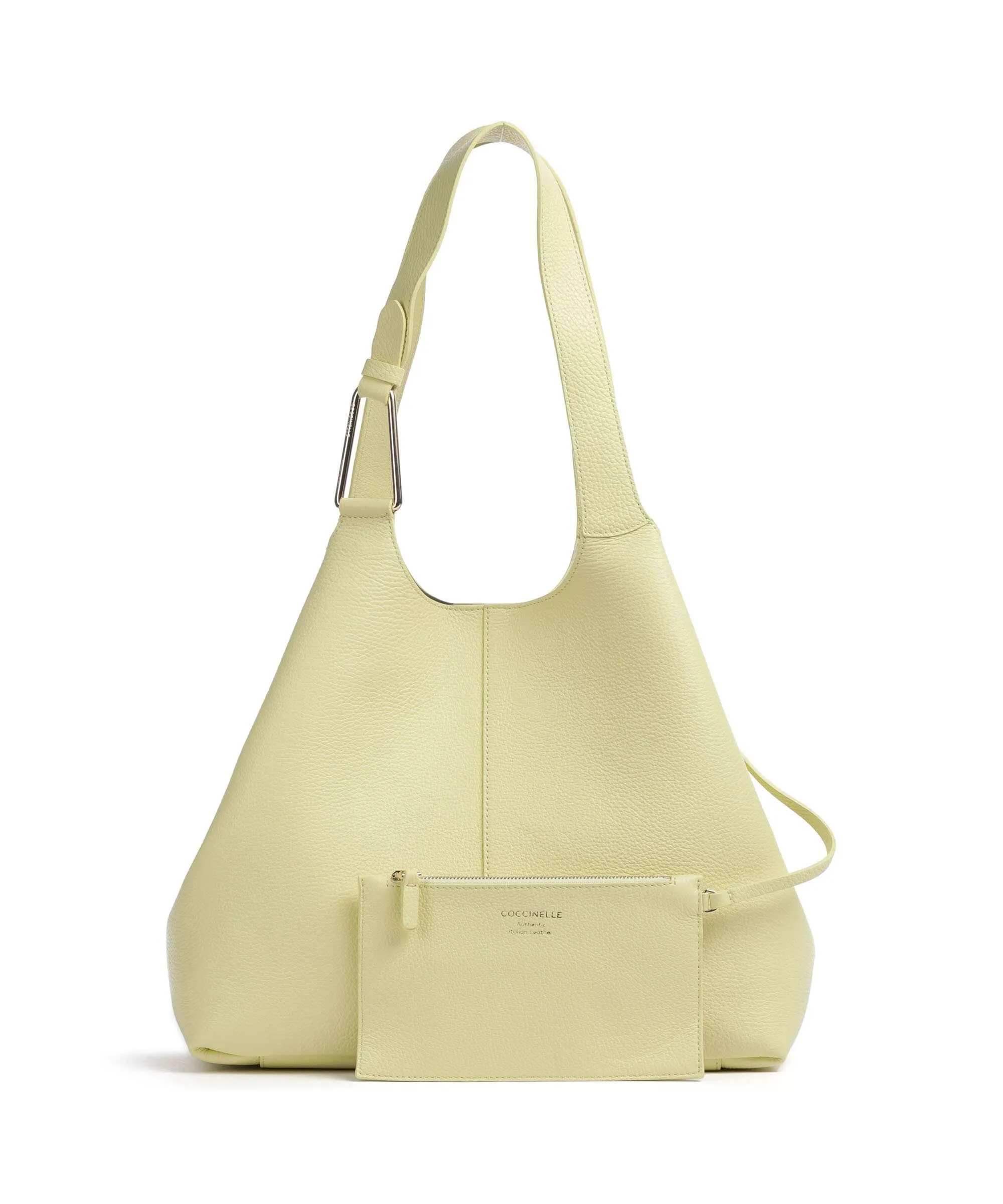 Coccinelle Brume Borsa shopper pelle granulata giallo  