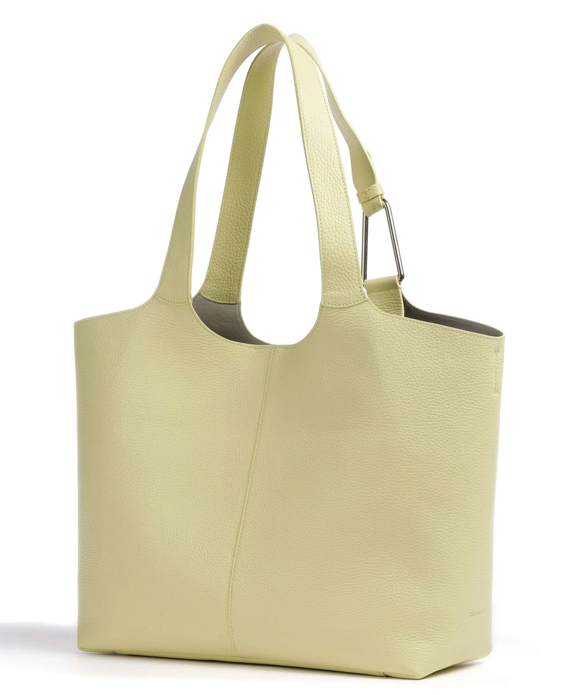  Coccinelle Brume Borsa shopper pelle granulata giallo  