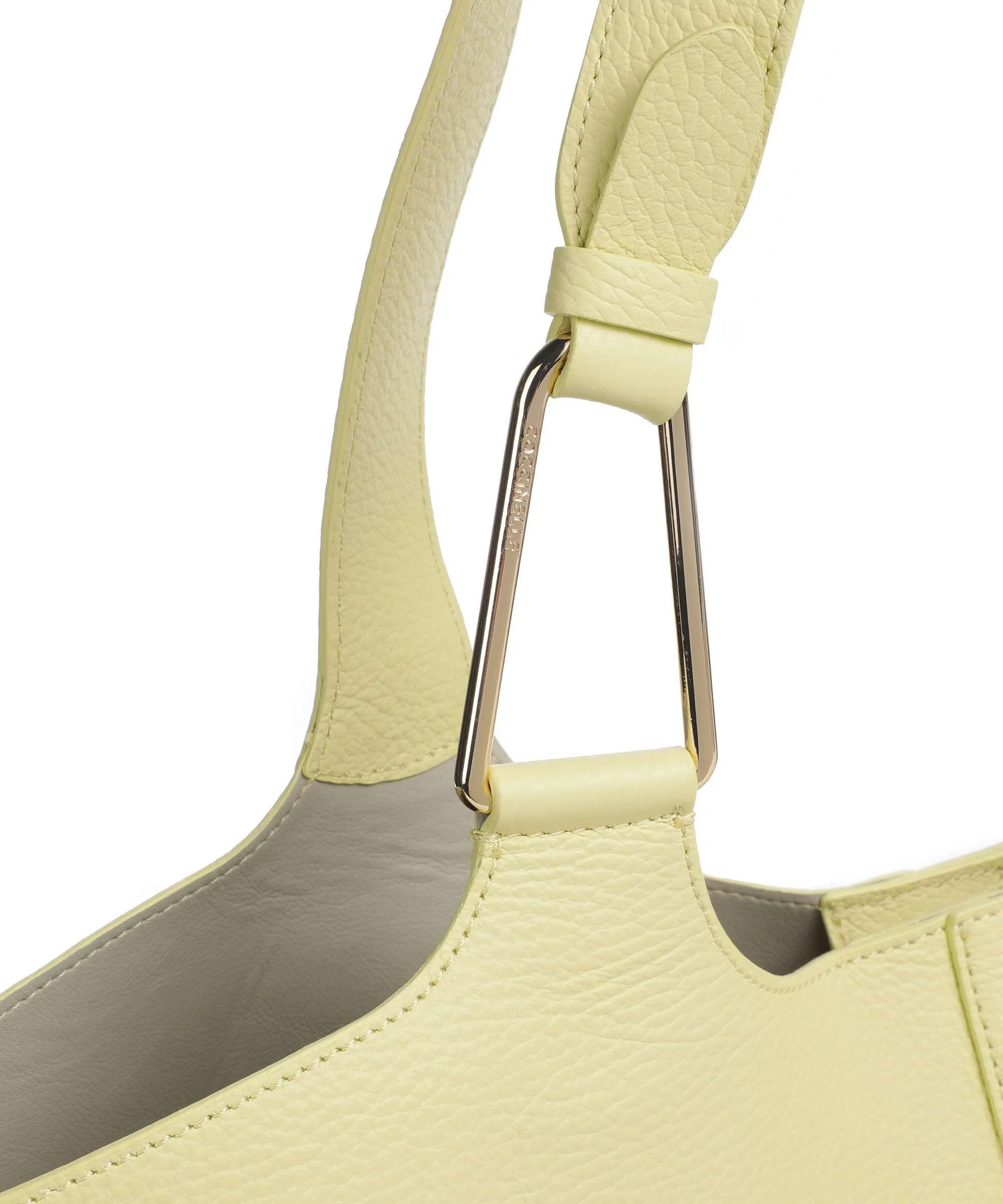  Coccinelle Brume Borsa shopper pelle granulata giallo  