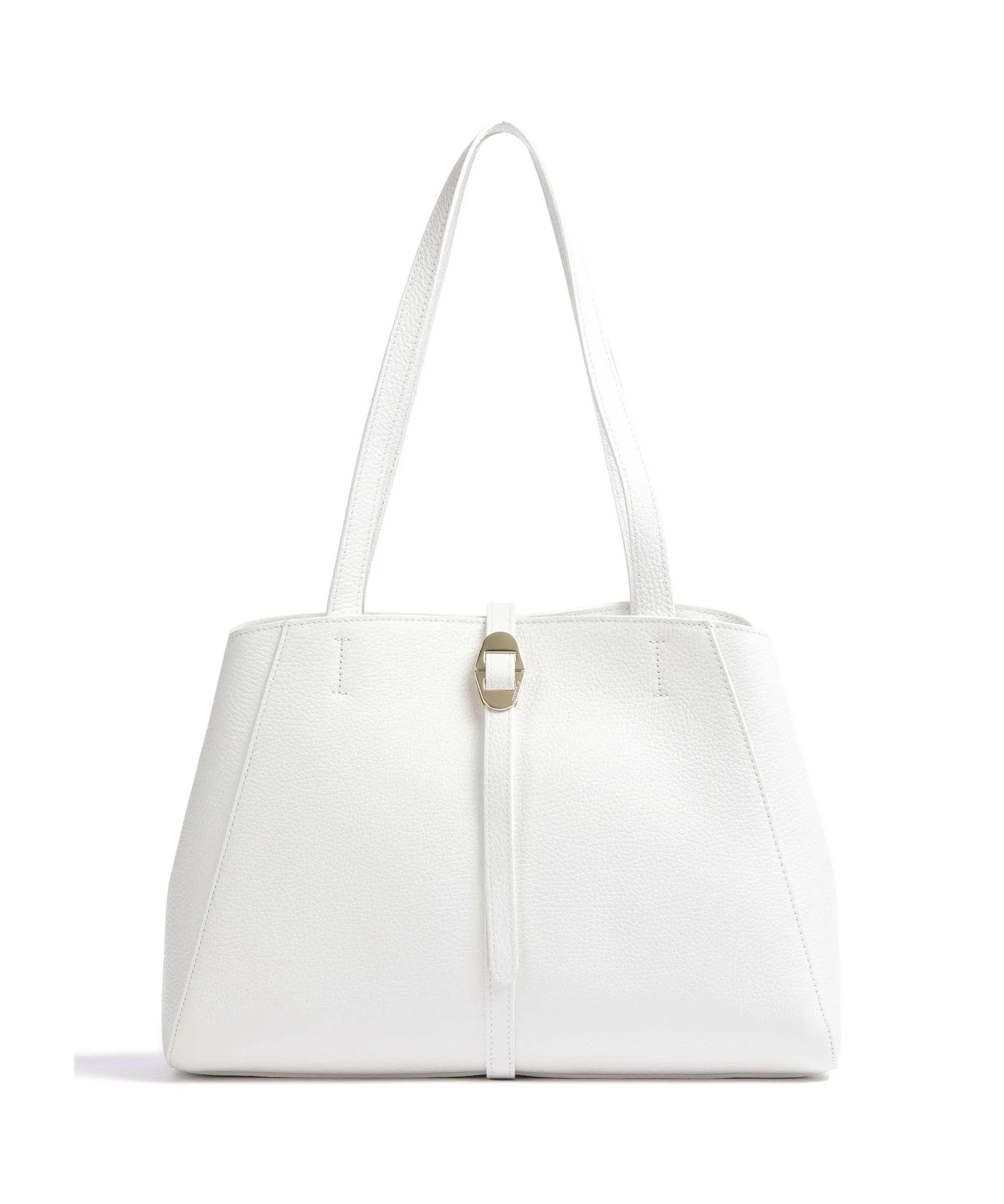  Coccinelle Chara Borsa shopper pelle granulata bianco  