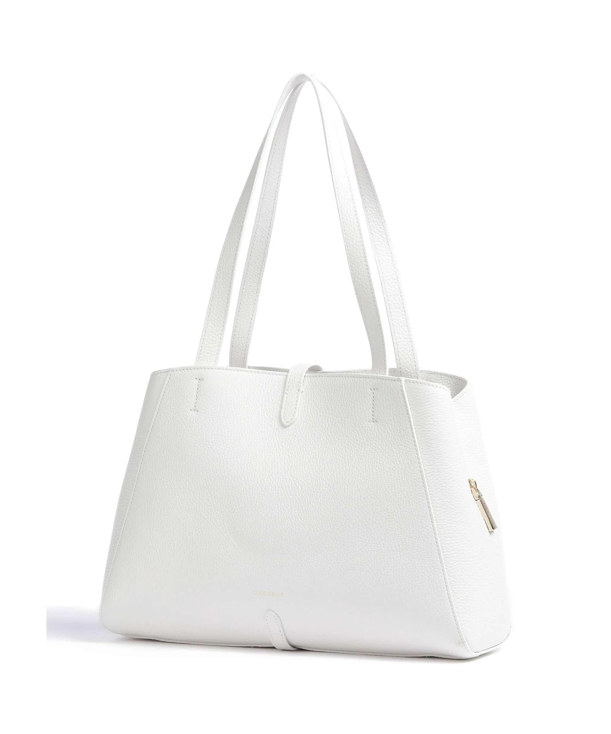  Coccinelle Chara Borsa shopper pelle granulata bianco  