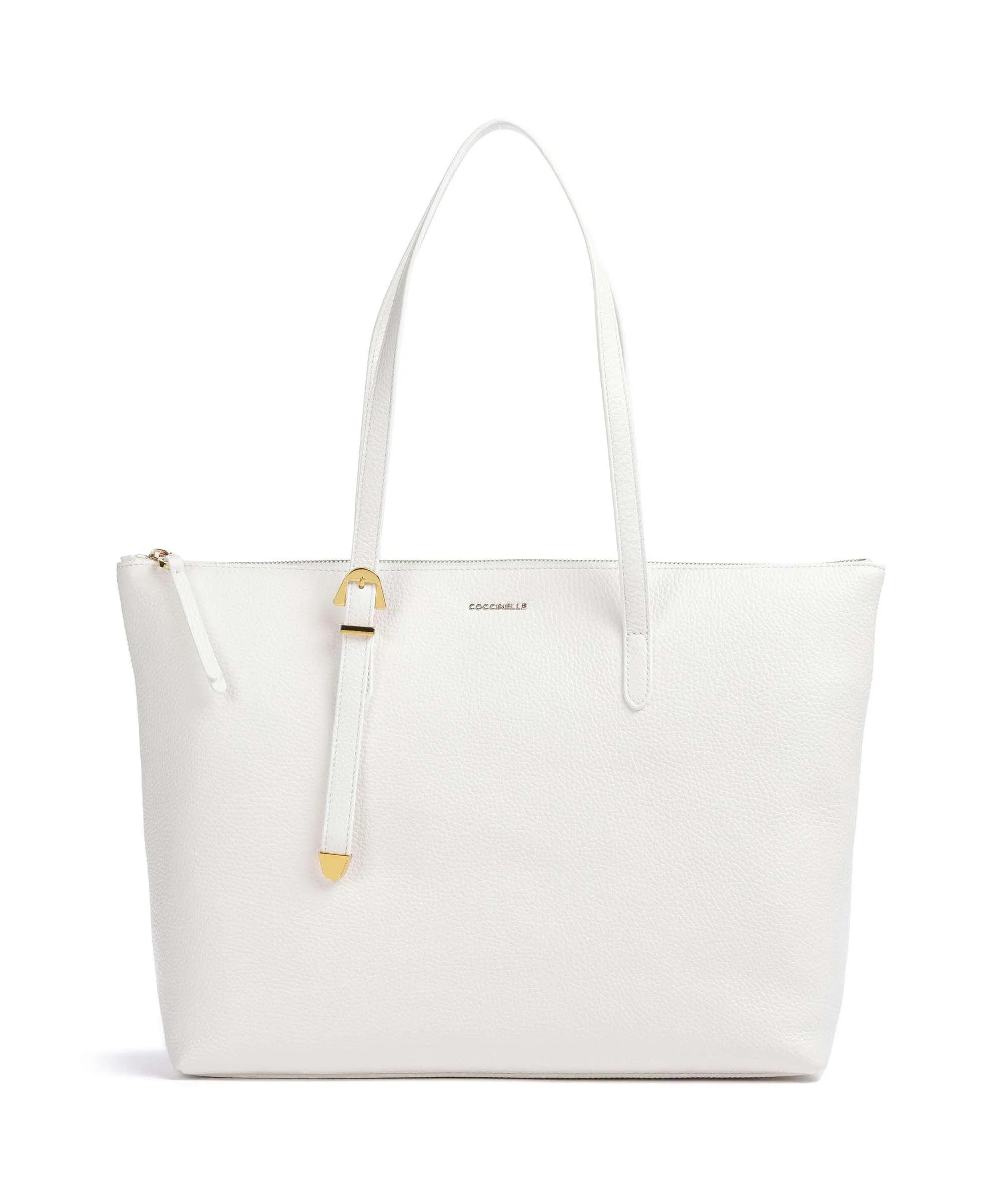  Coccinelle Gleen Borsa shopper pelle granulata bianco  
