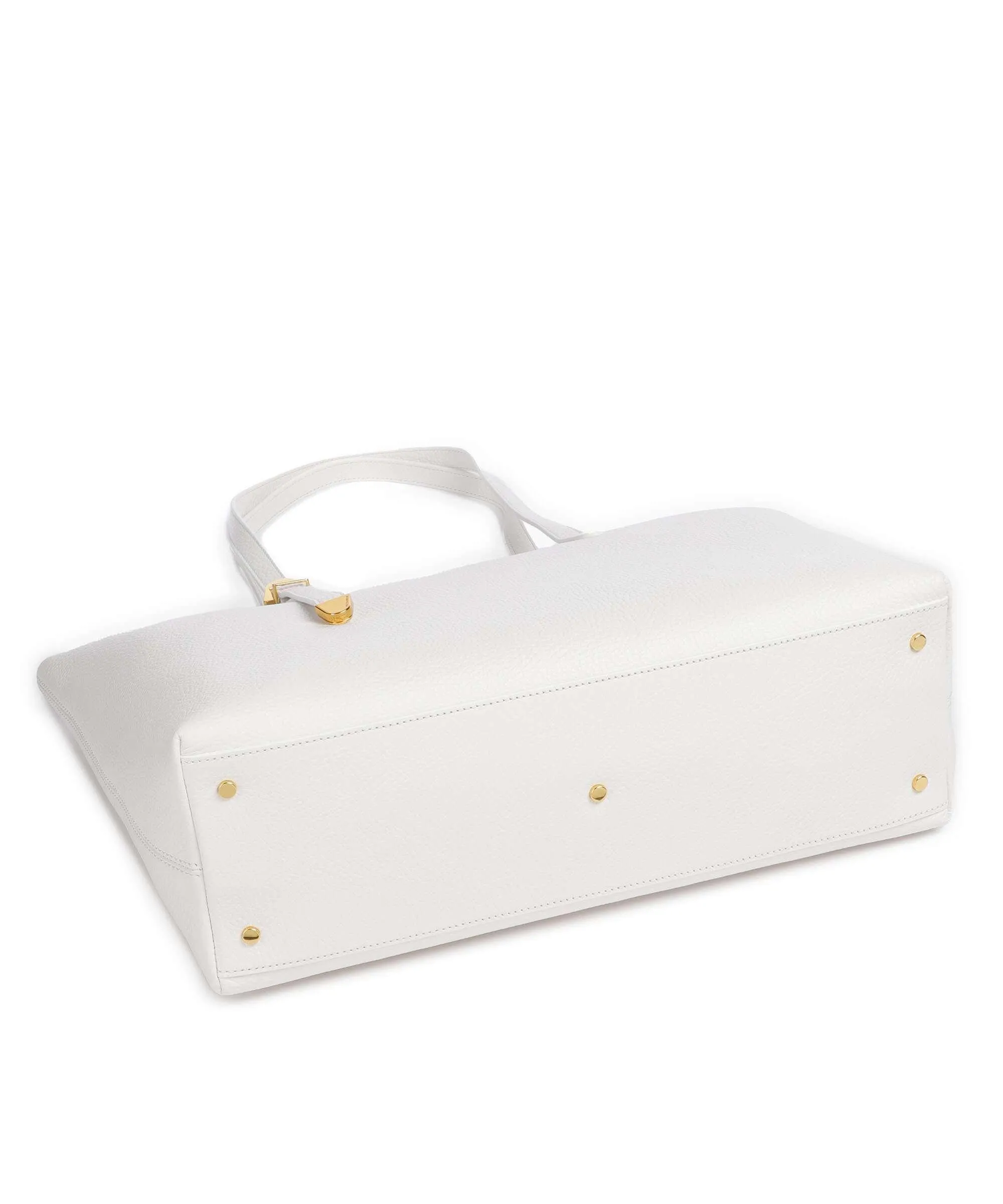  Coccinelle Gleen Borsa shopper pelle granulata bianco  