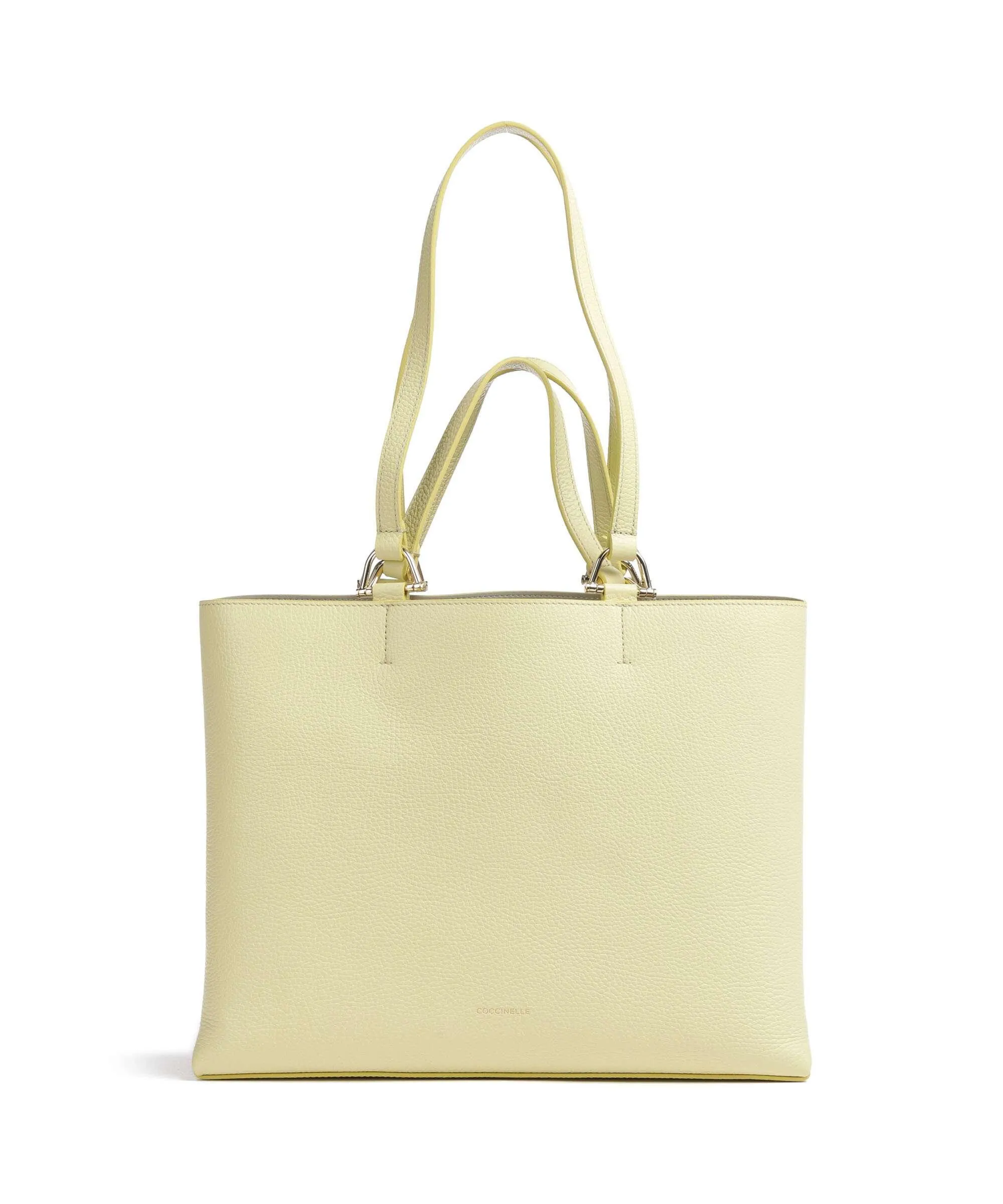  Coccinelle Hop On Borsa shopper pelle granulata giallo  