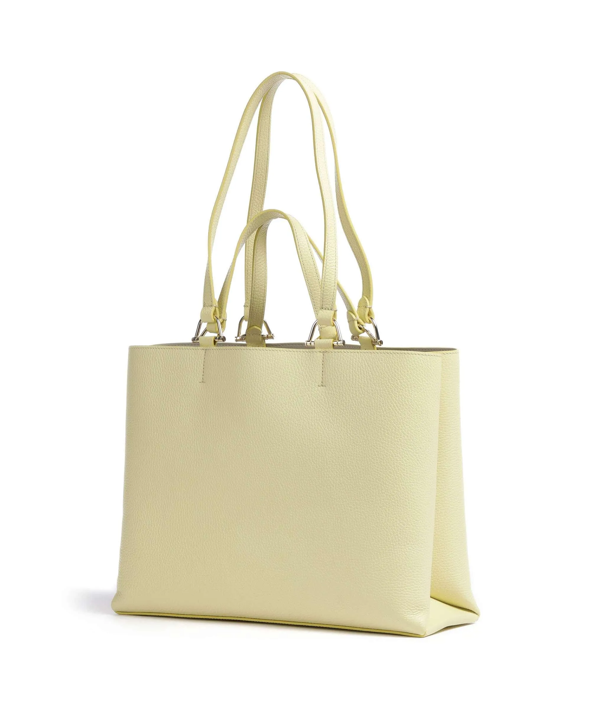  Coccinelle Hop On Borsa shopper pelle granulata giallo  