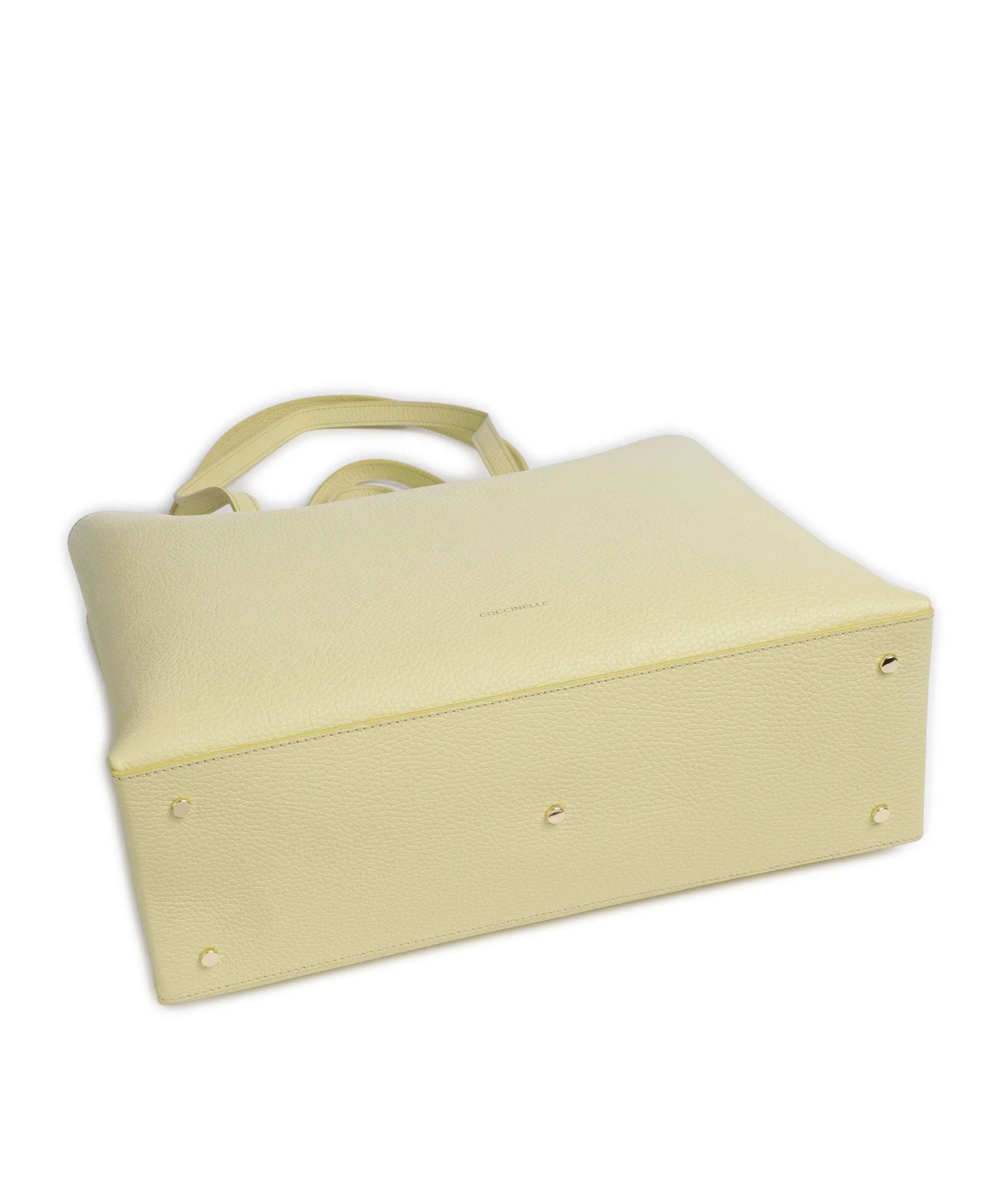  Coccinelle Hop On Borsa shopper pelle granulata giallo  
