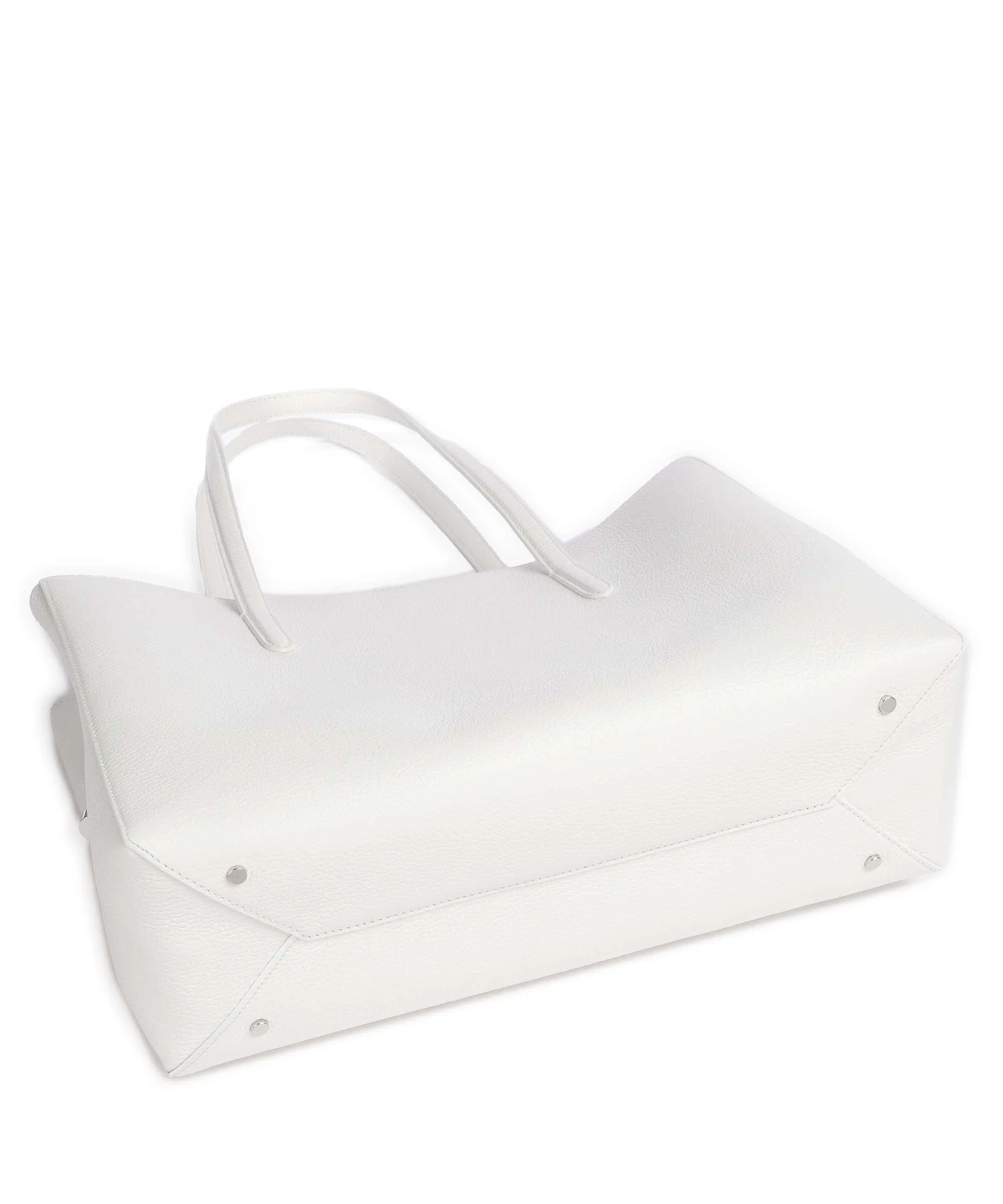  Coccinelle Swap Borsa shopper 13″ pelle di vacchetta grana bianco  