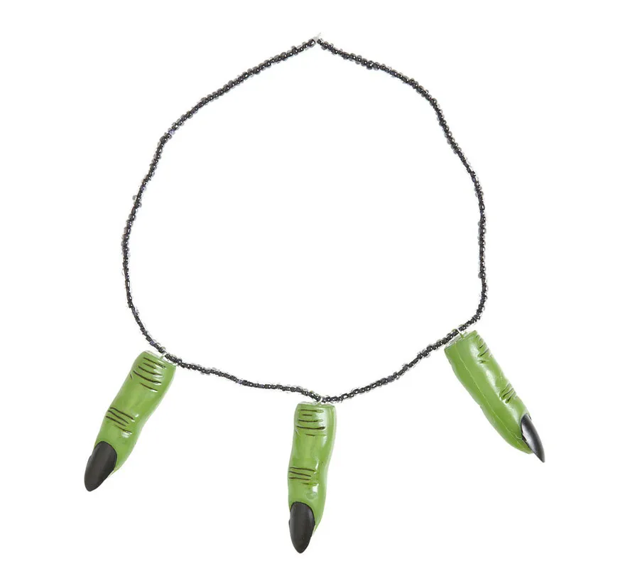 Collana di Halloween con le dita delle streghe