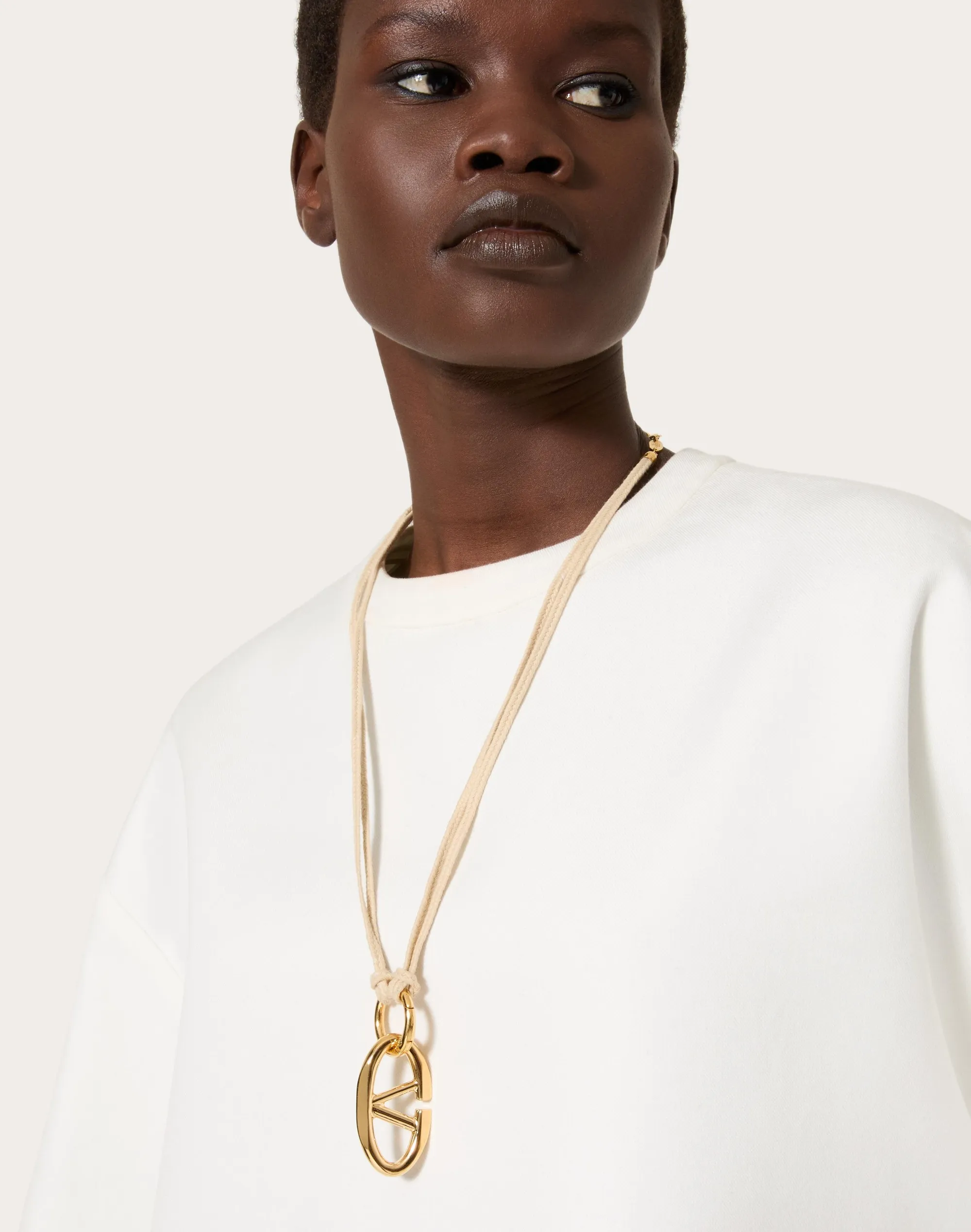 COLLANA VLOGO THE BOLD EDITION IN CORDA E METALLO