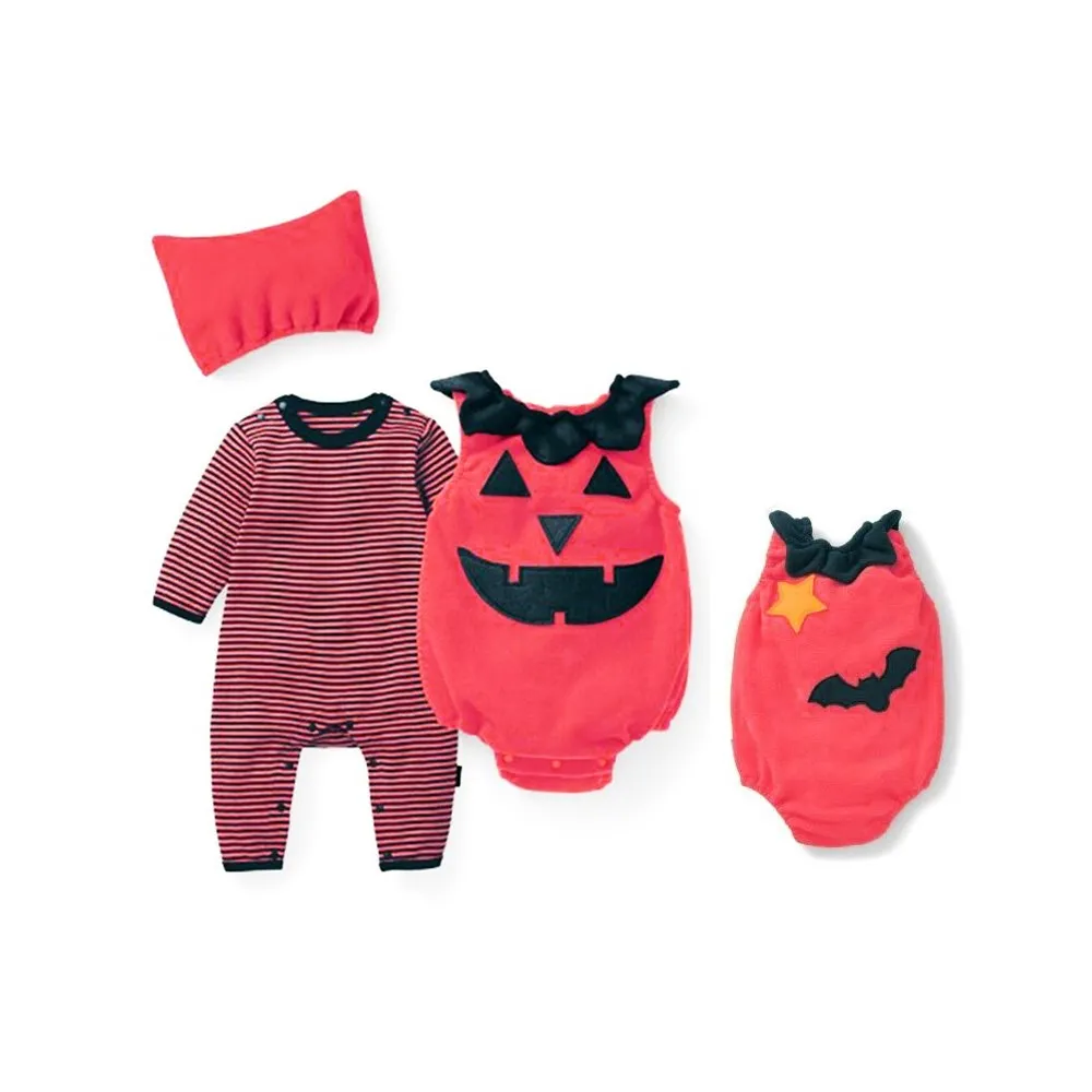 Costume/tutina 3 pz di Halloween per bambino 0-24 mesi