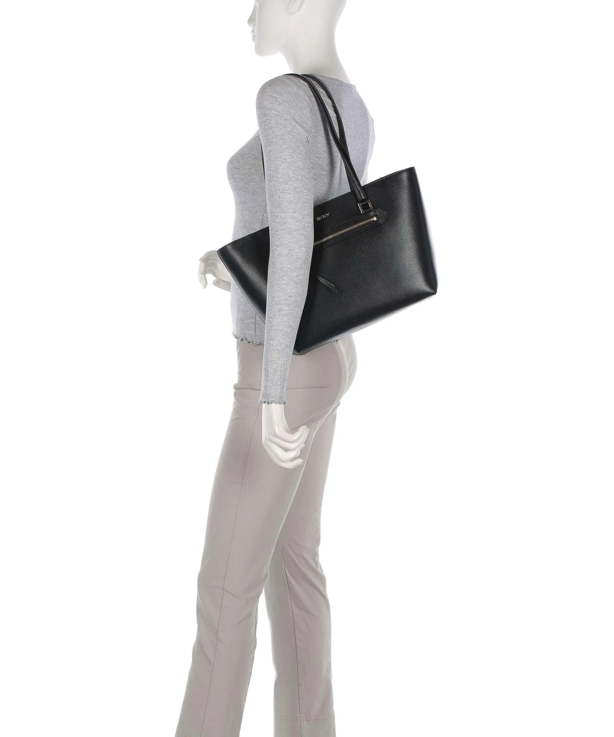  DKNY Bryant Borsa shopper pelle di vacchetta grana nero  