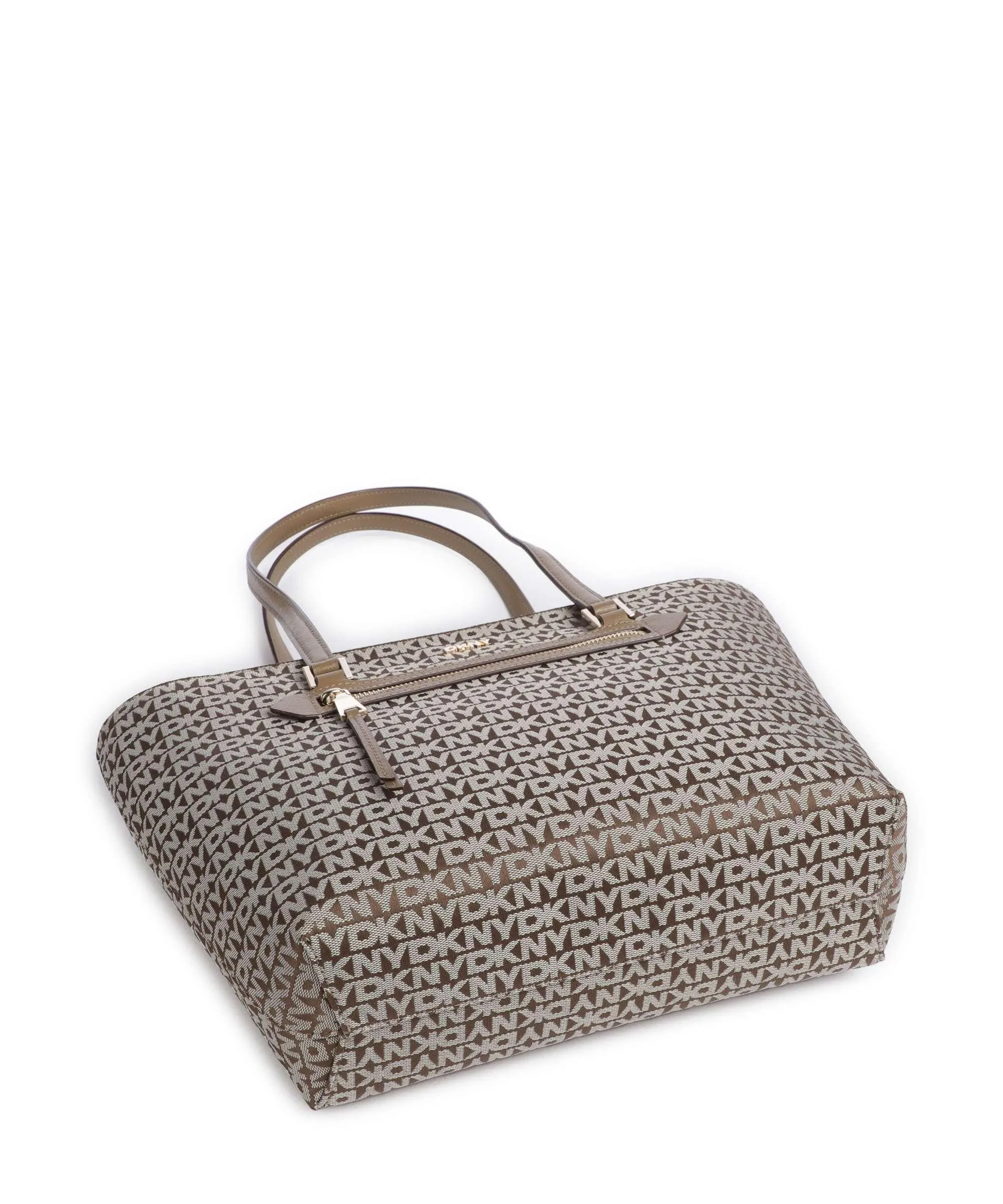  DKNY Bryant Borsa shopper poliestere, pelle di vacchetta grana marrone chiaro  