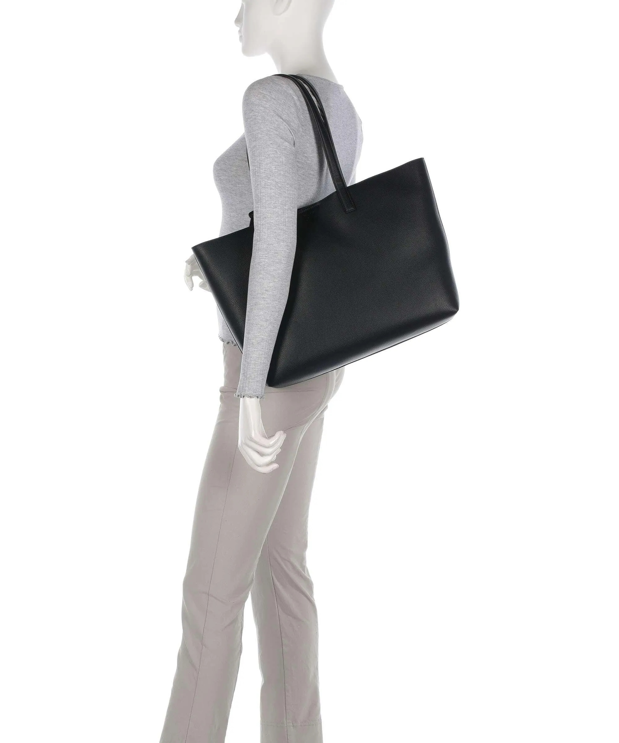  DKNY Park Slope Borsa shopper pelle di vacchetta grana nero  