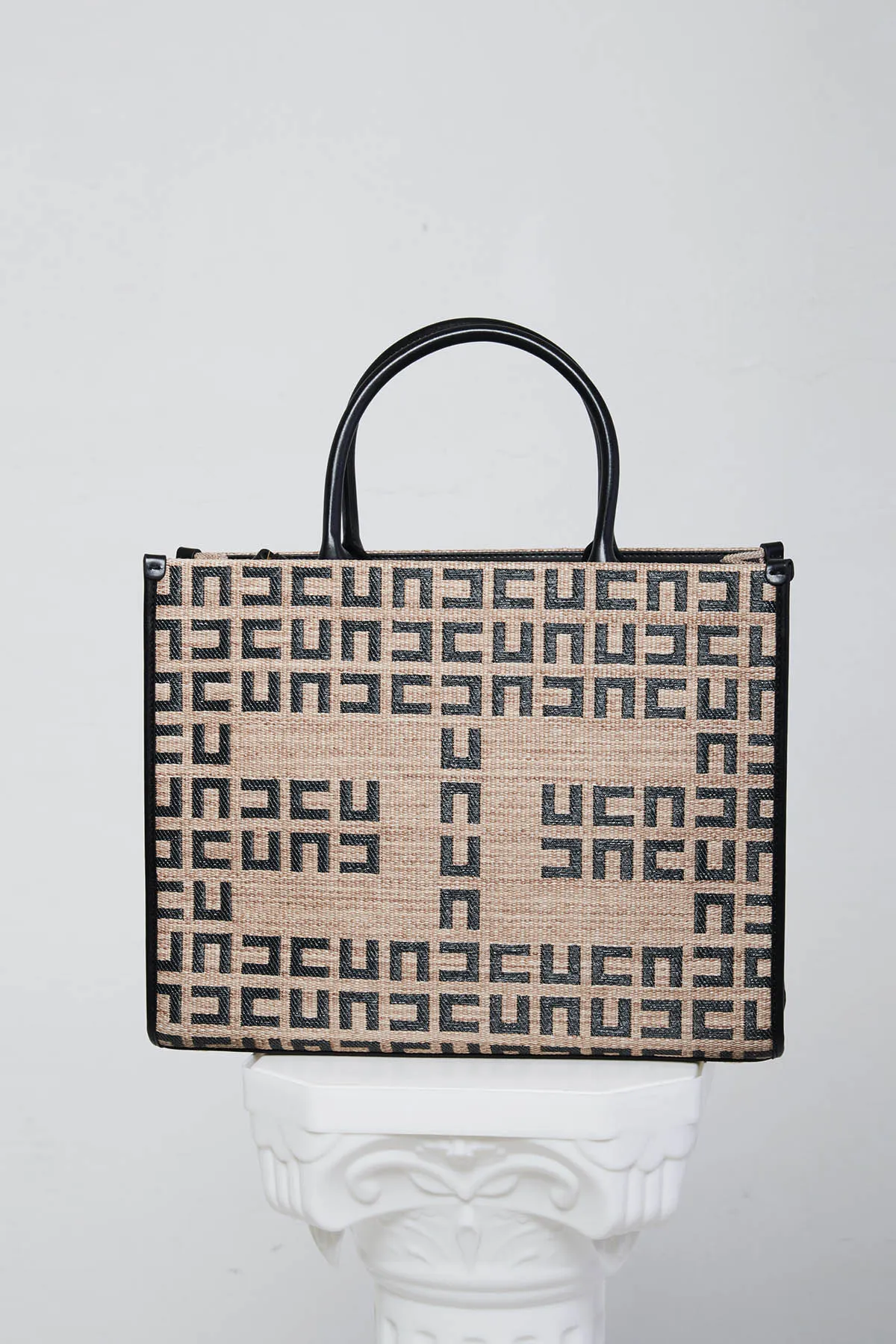 ELISABETTA FRANCHI Shopper media in rafia