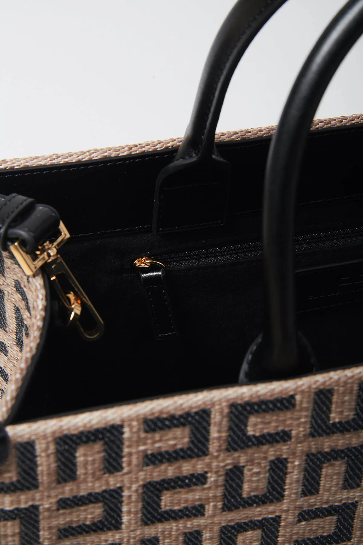 ELISABETTA FRANCHI Shopper media in rafia