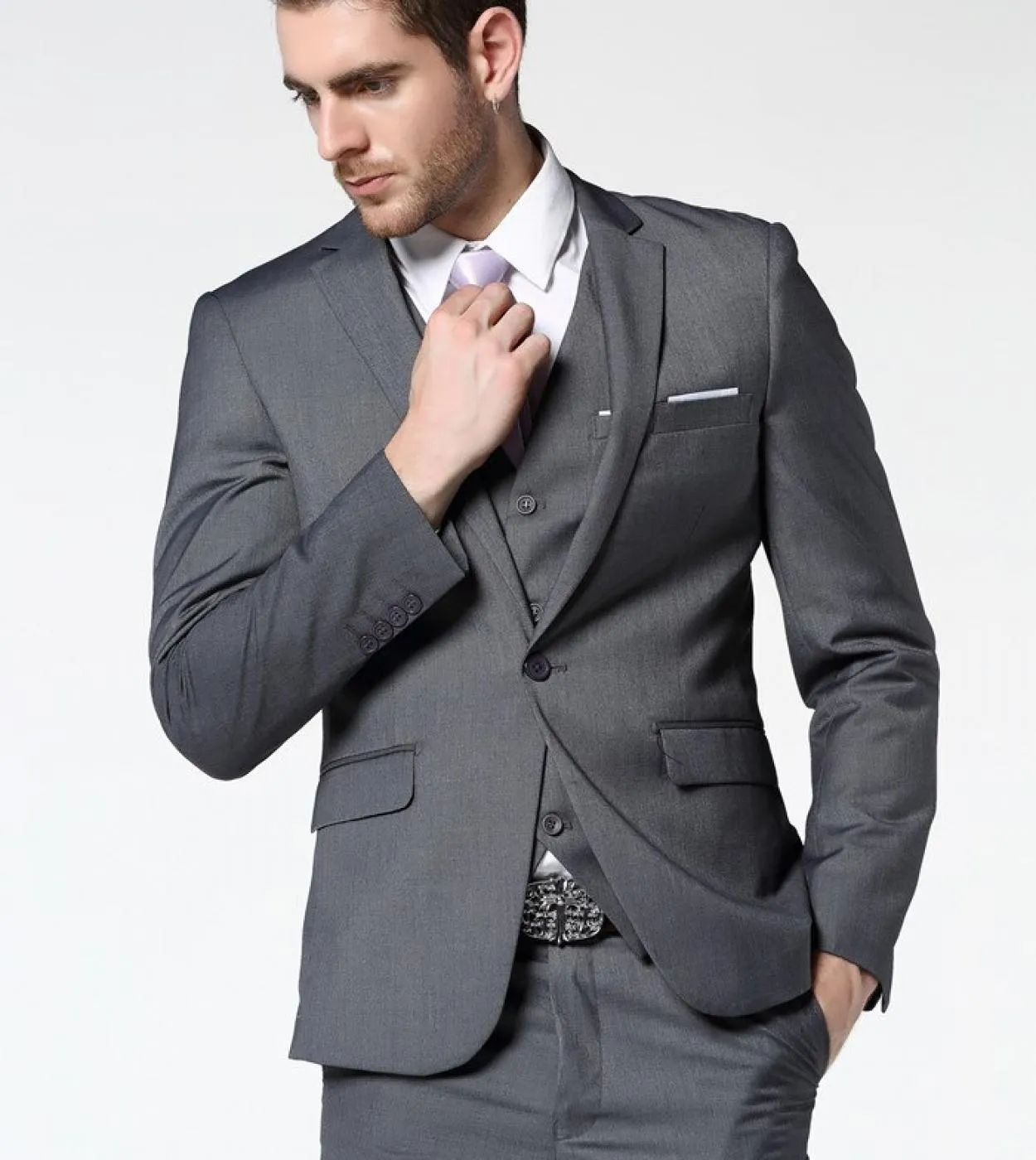 Fashion Style Ultimi pantaloni cappotto Disegni Suit Uomo Groom Wear Slim Fit Business F Suit 3 pezzi giacca gilet pantaloni tut
