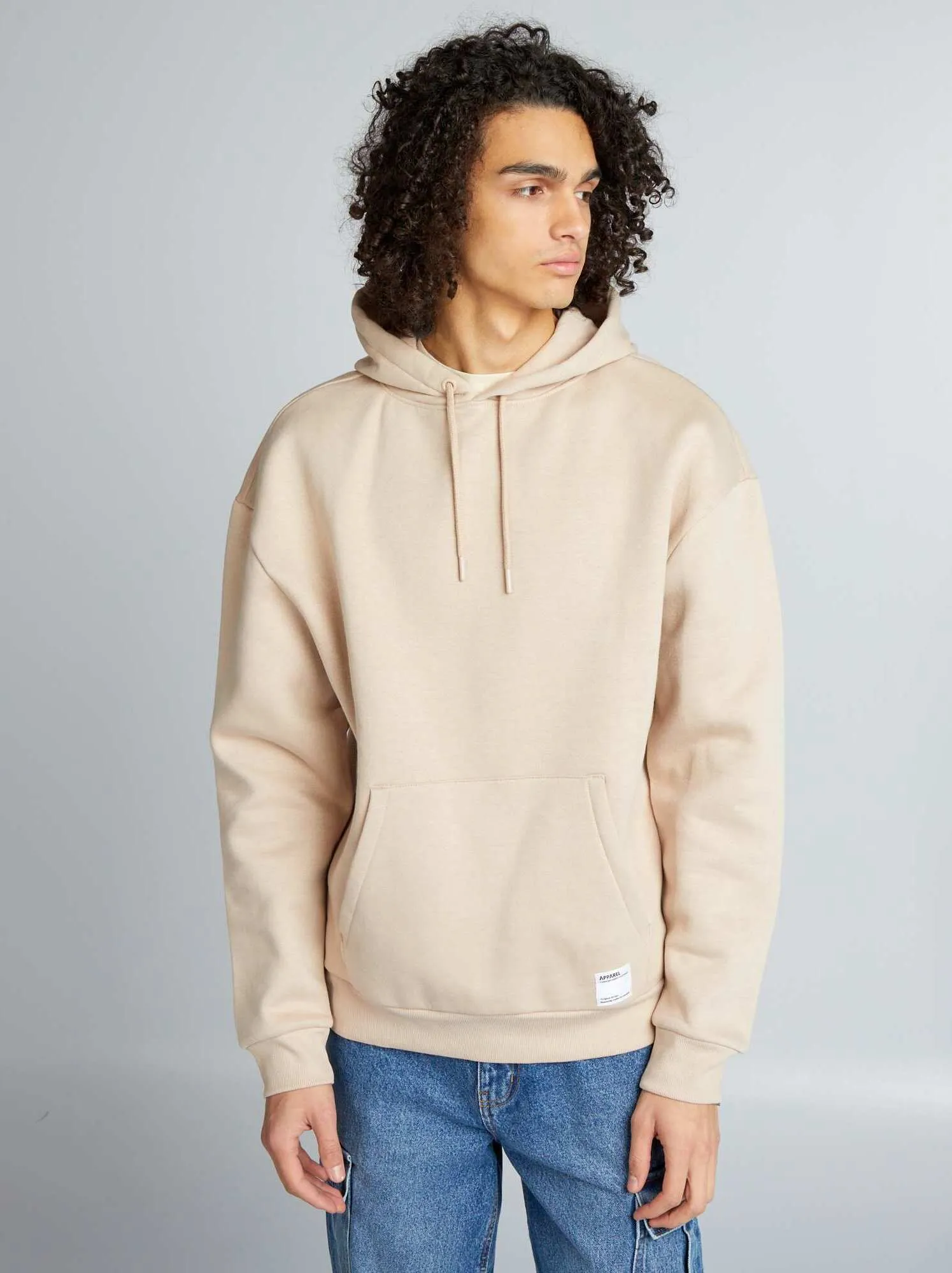 Felpa con cappuccio - BEIGE