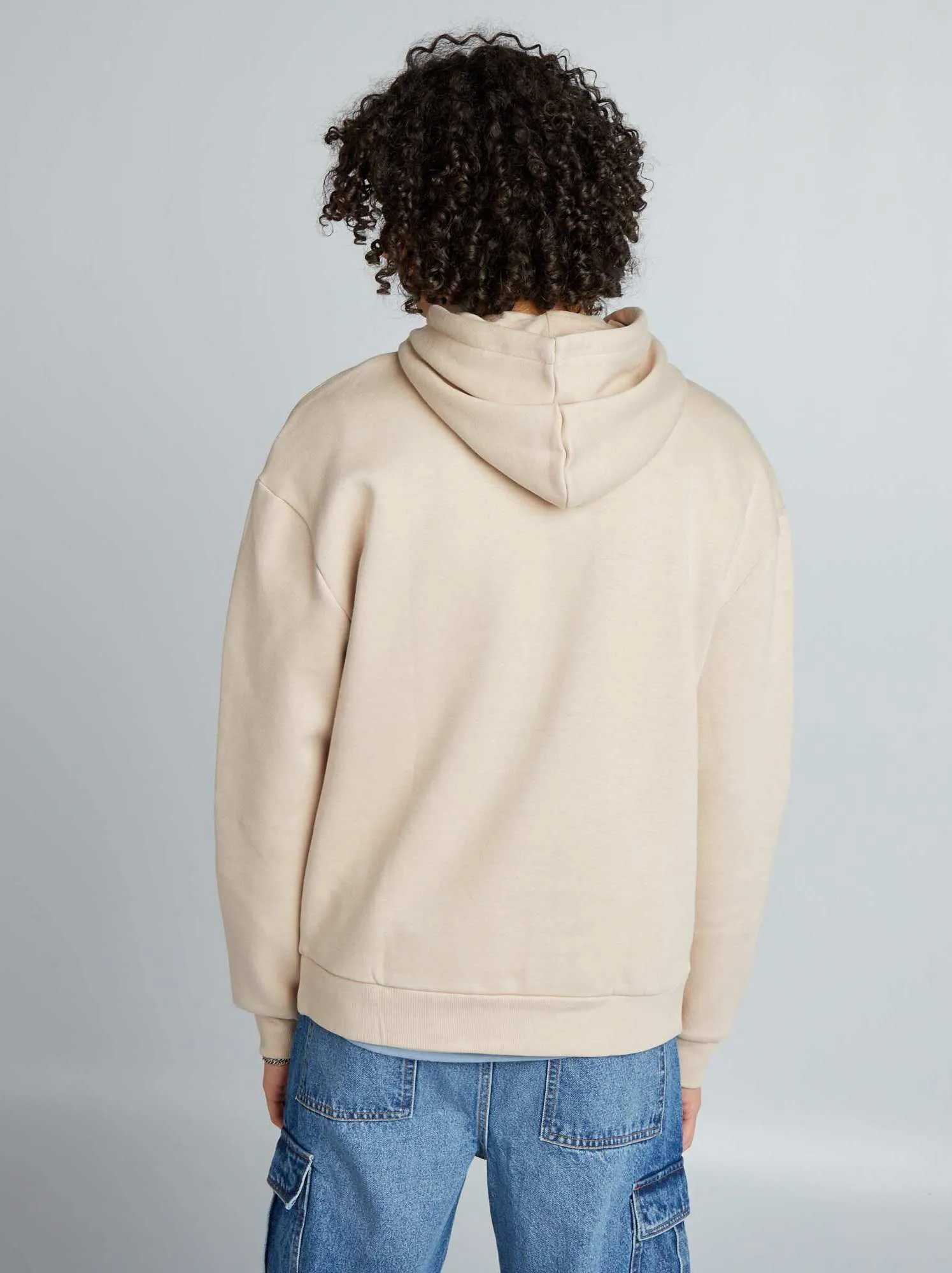 Felpa con cappuccio - BEIGE