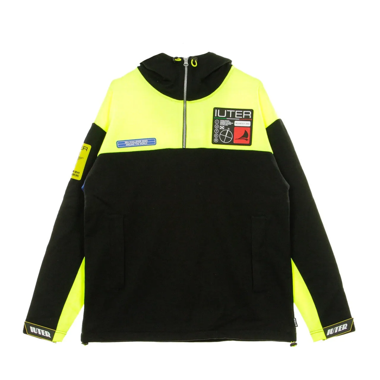 Felpa Leggera Cappuccio Zip Uomo Challenge Hoodie Black