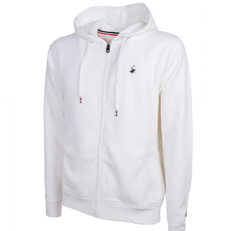 Felpa Uomo Con  zip e Cappuccio Beverly Hills Polo Club Felpe Invernali Tinta unita