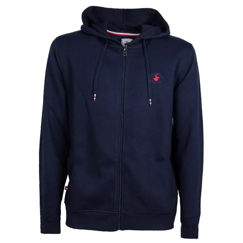 Felpa Uomo Con  zip e Cappuccio Beverly Hills Polo Club Felpe Invernali Tinta unita