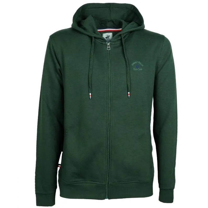 Felpa Uomo Con  zip e Cappuccio Beverly Hills Polo Club Felpe Invernali Tinta unita