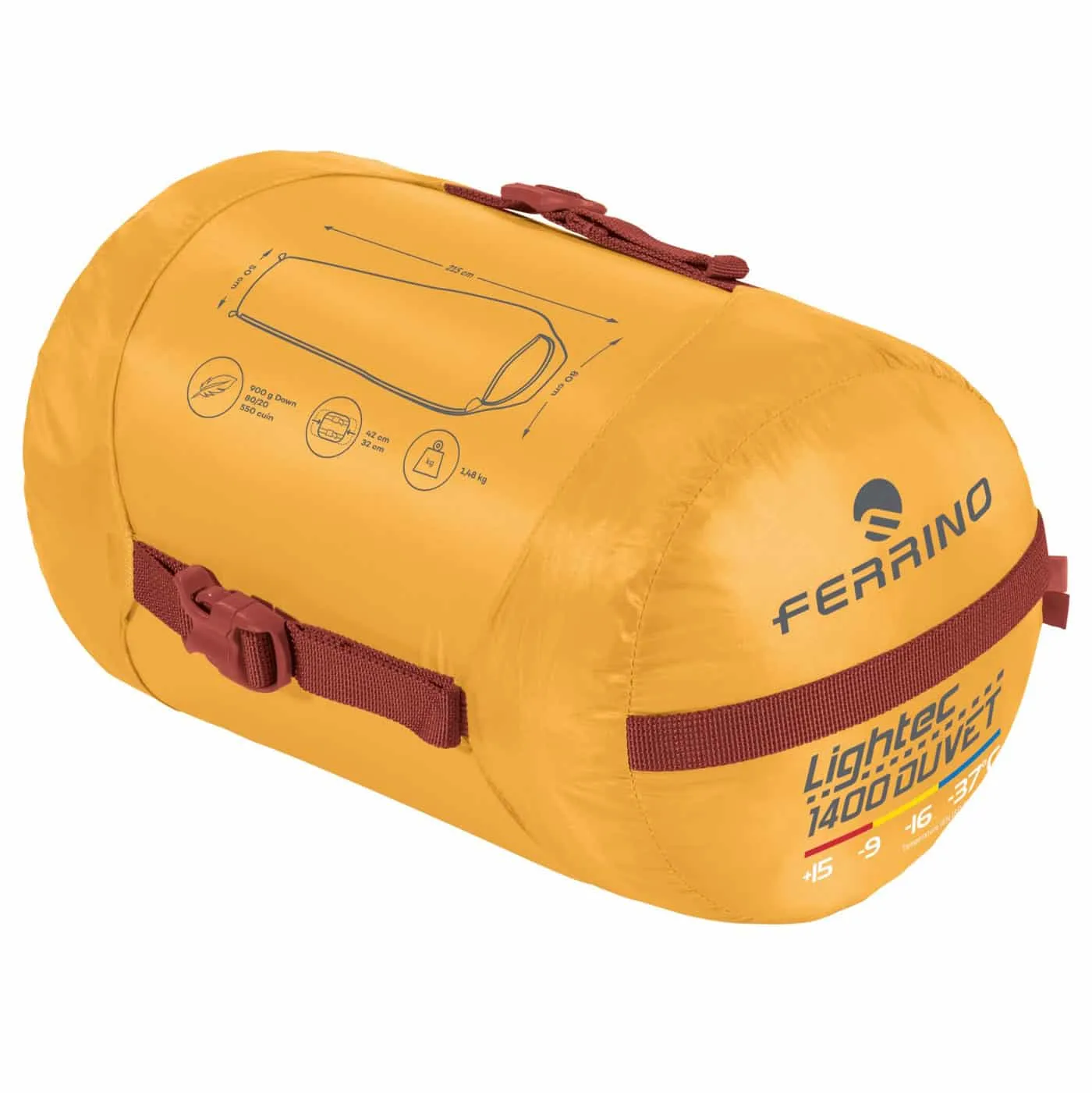 Ferrino Lightec 1400 Duvet rds down saccoletto in piuma