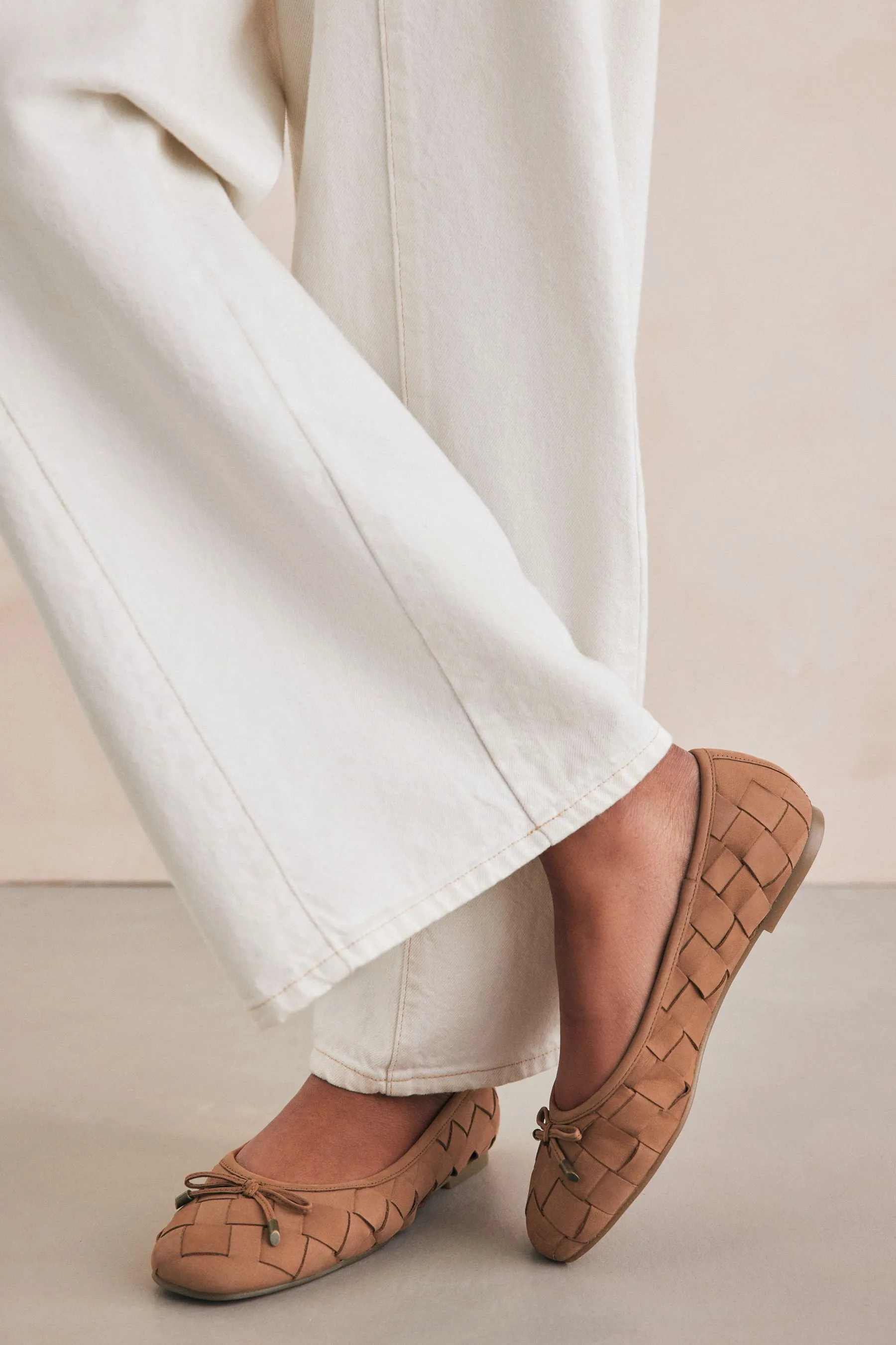Forever Comfort® - Ballerine intrecciate in pelle
