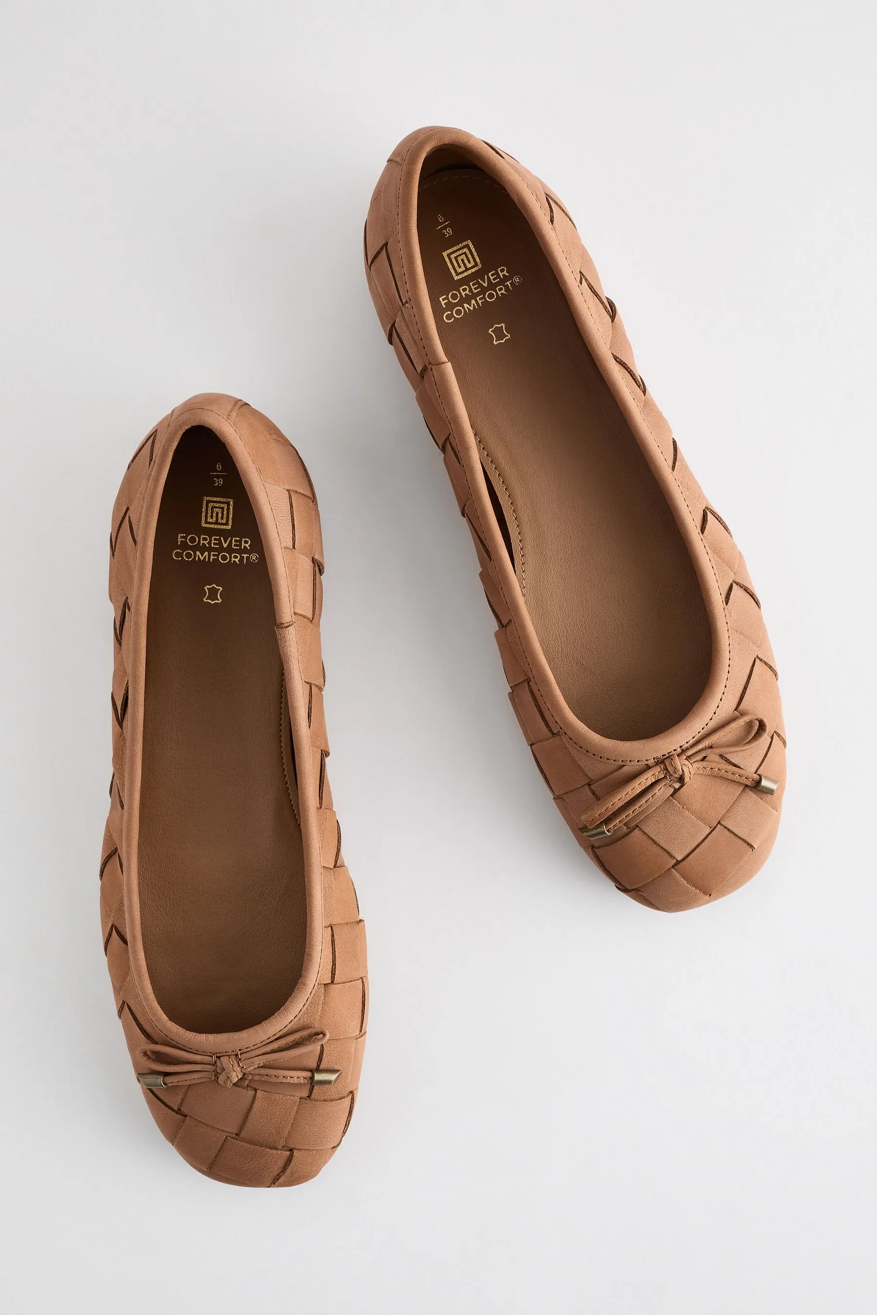 Forever Comfort® - Ballerine intrecciate in pelle