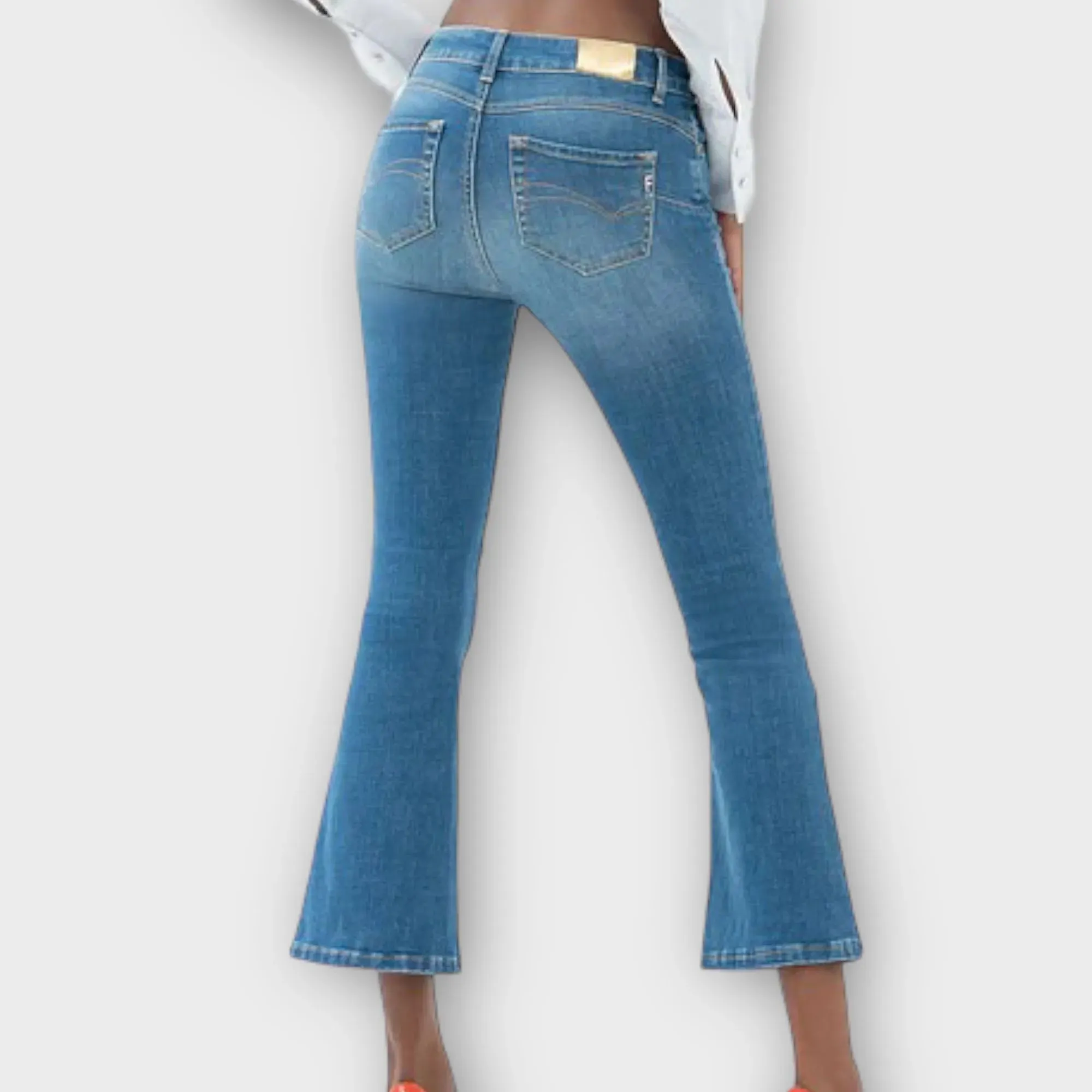 Fracomina – Jeans Bella flare cropped stonewash