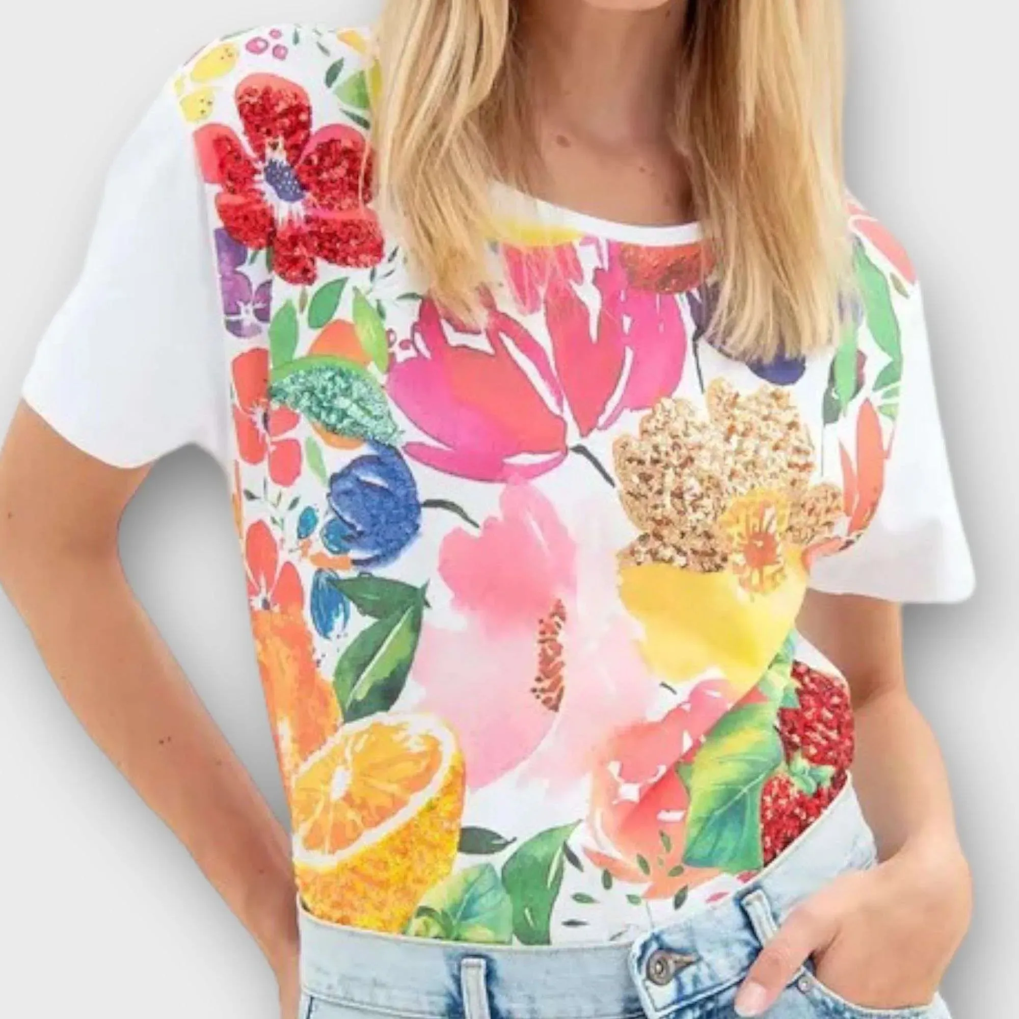 Fracomina – T-shirt fantasia frutti