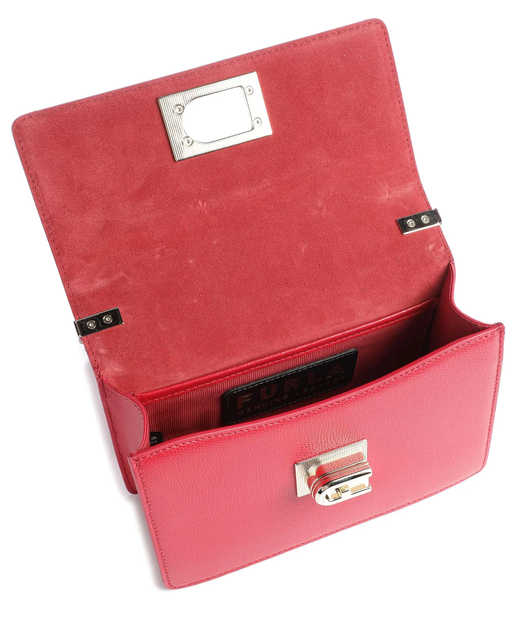  Furla 1927 Mini Borsa a spalla pelle di vacchetta grana rosso  