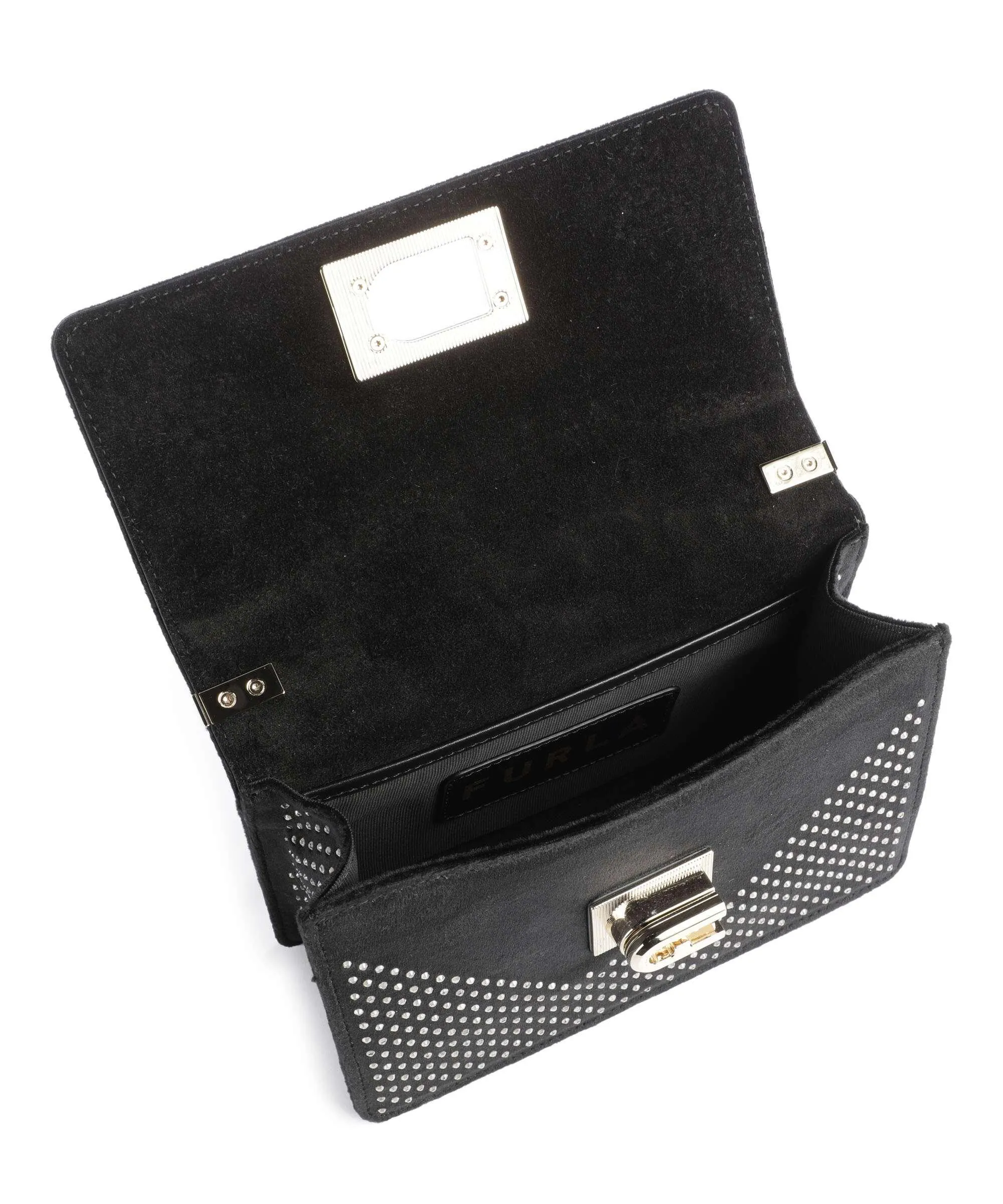  Furla 1927 Mini Borsa a spalla velluti nero  