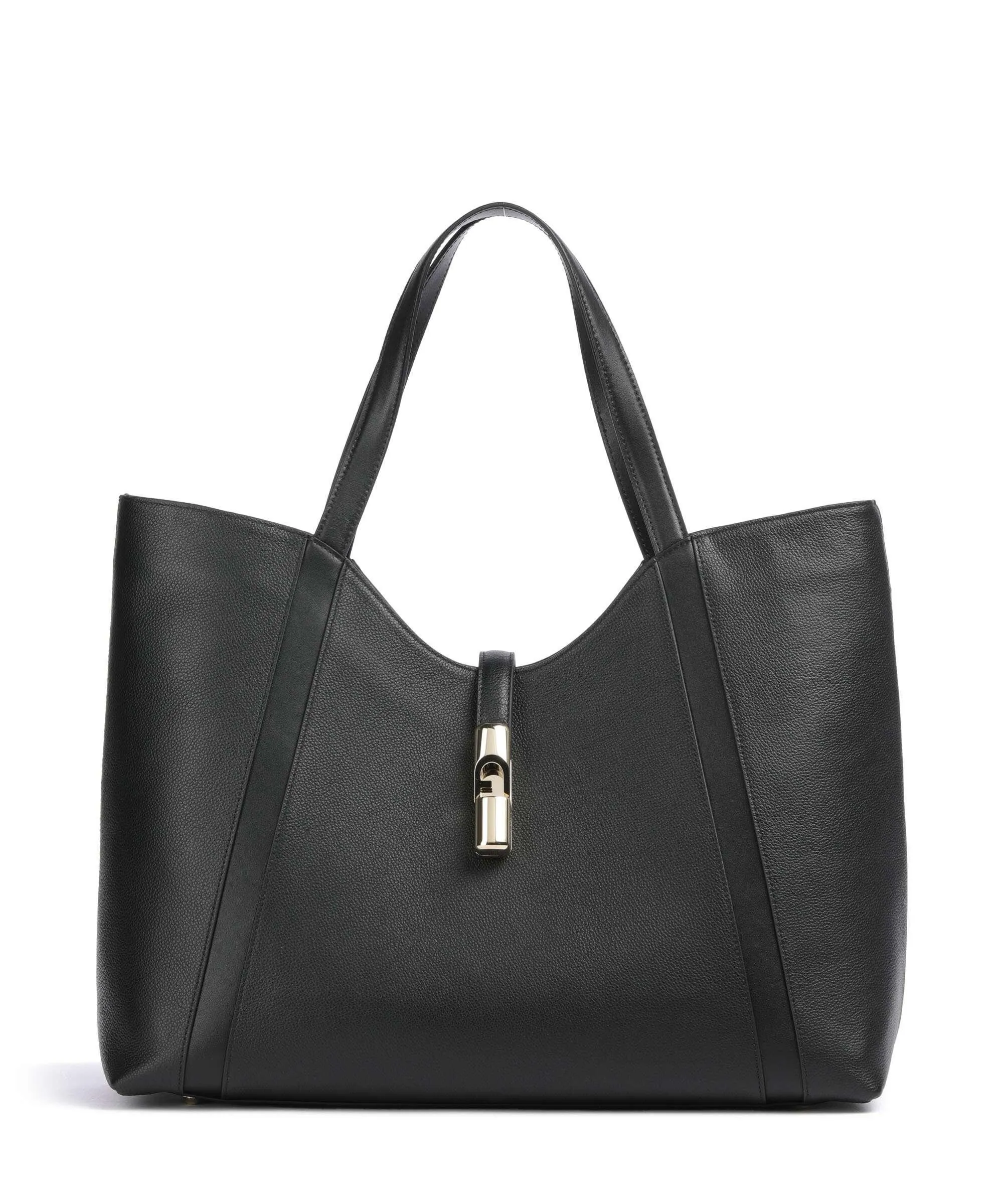  Furla Goccia XL Borsa shopper pelle granulata nero  