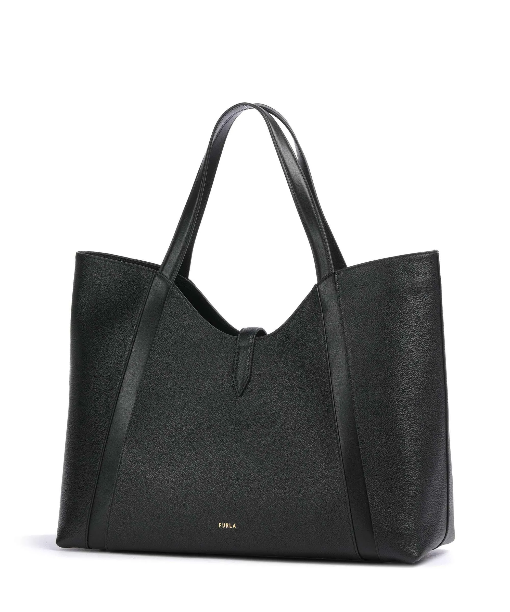  Furla Goccia XL Borsa shopper pelle granulata nero  