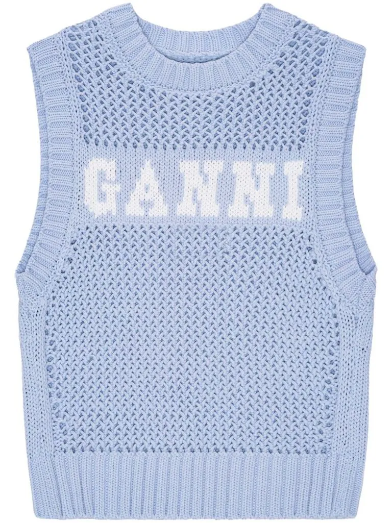 ganni Gilet con logo