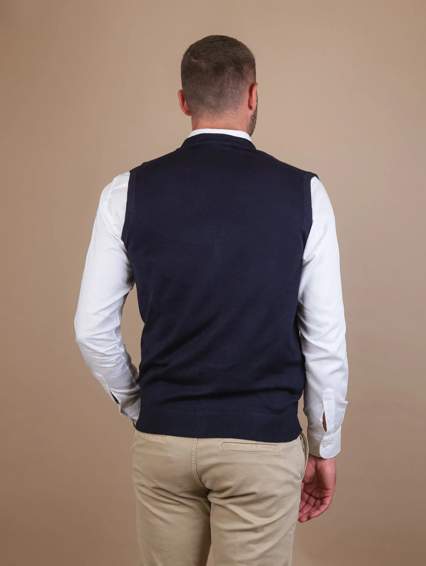 GILET CON BOTTONI NAVY