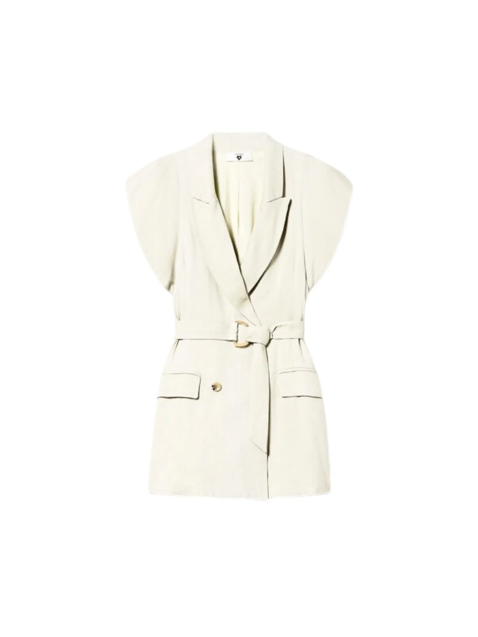 Gilet doppiopetto in twill