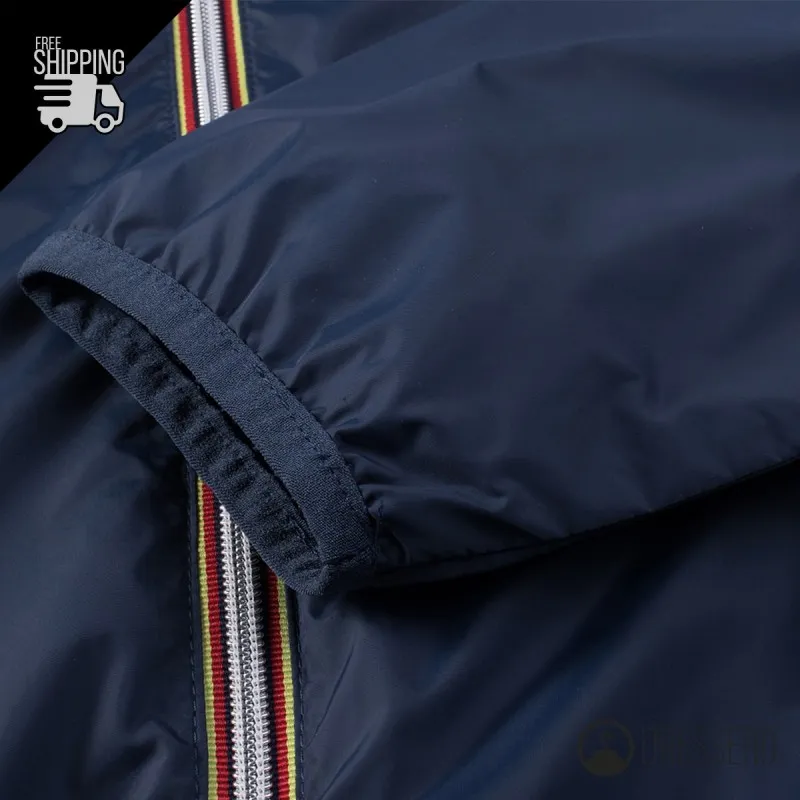 Giubbotto Uomo Leggero Slim Fit con Cappuccio e cerniera colorata Giubbotti Dresserd Moda